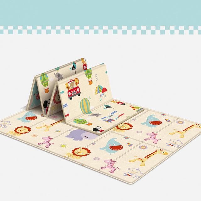 Lovely Play Mat Crawling Double Side Lion Pad Baby Folding Thickening LDPE Eco-friendly Household Kids Floor Mat 180*100*1cm