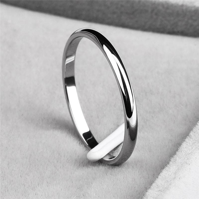 Titanium Steel Smooth Wedding Engagement Bands Rose Gold Color Couple Rings Jewelry 8 silver
