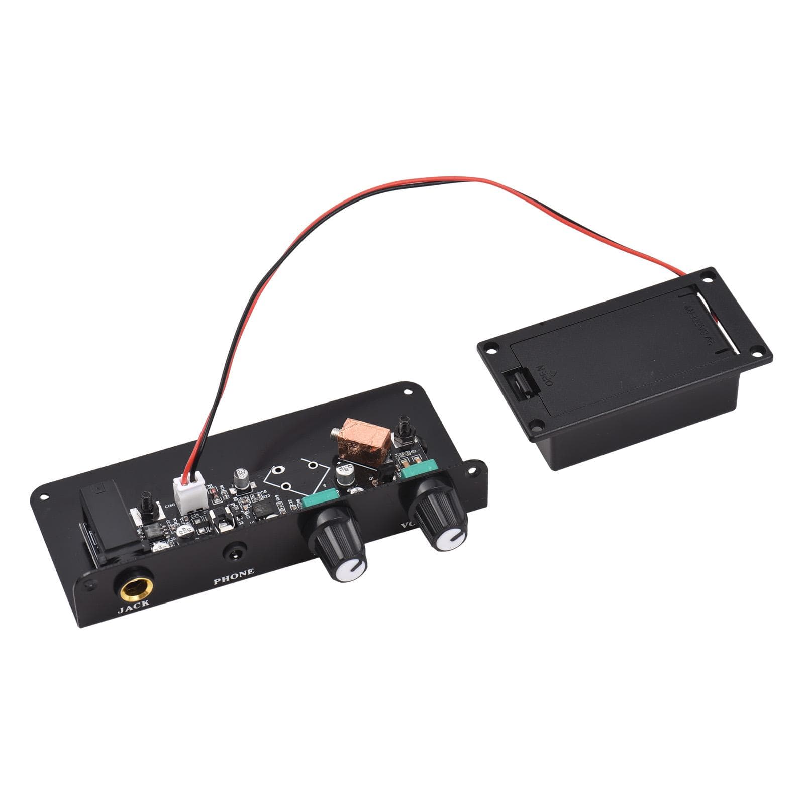 Mute Pickup Silent Violin Pickup EQ Balance Sensing Piezo Equalizer Mute Preamp Pickup for Violin black