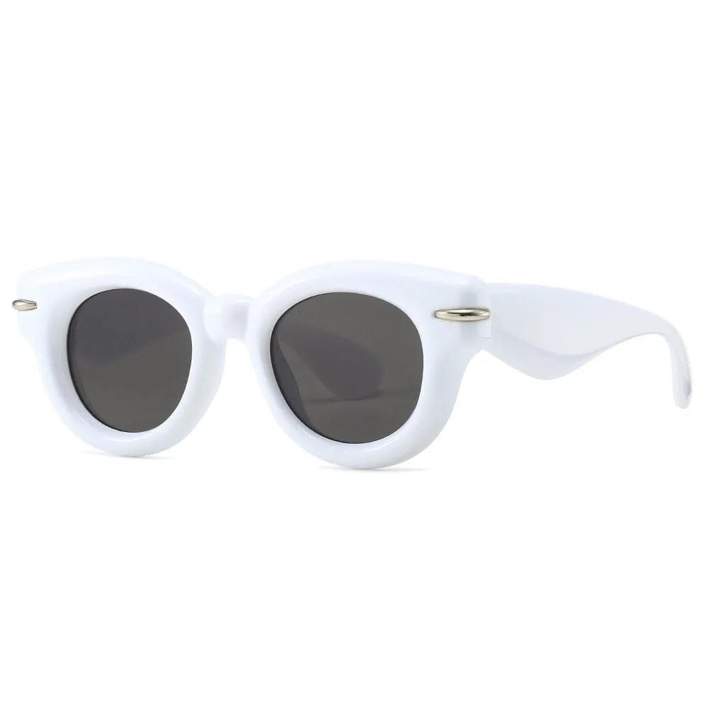 New Y2K Luxury Bubble Big Frame Round Sunglasses Vintage Punk Pink Shades for Women Men As the photo