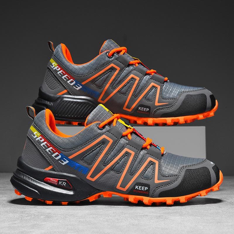 Men's Outdoor Hiking Shoes Breathable Large Size 42-48, Anti-Slip Trail Running Sneakers for Cross-Country Travel, Durable Lightweight Footwear 43