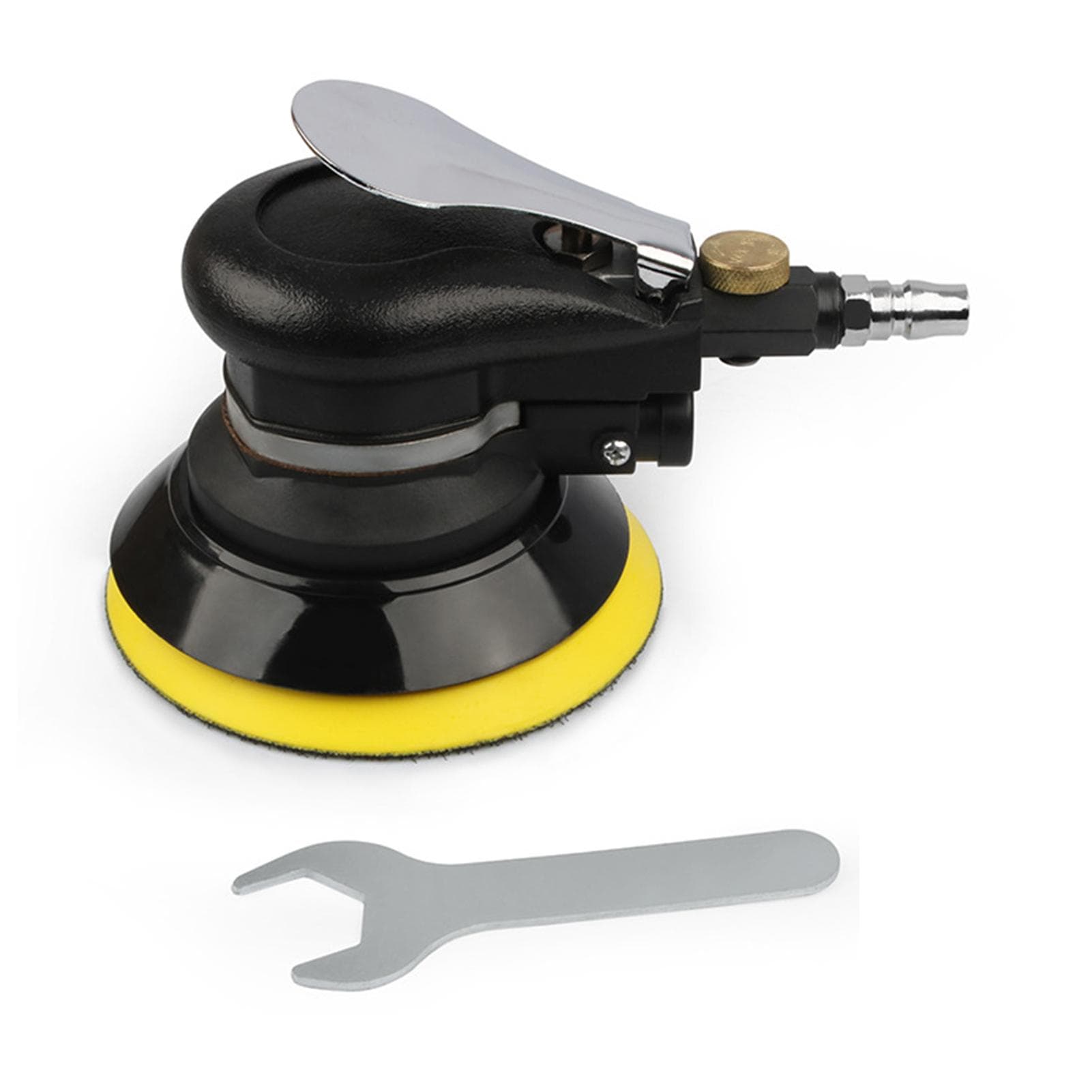 5 Air Random Orbital Sander Heavy Duty Pneumatic Palm Sander Polishing Grinding Sanding for Car black