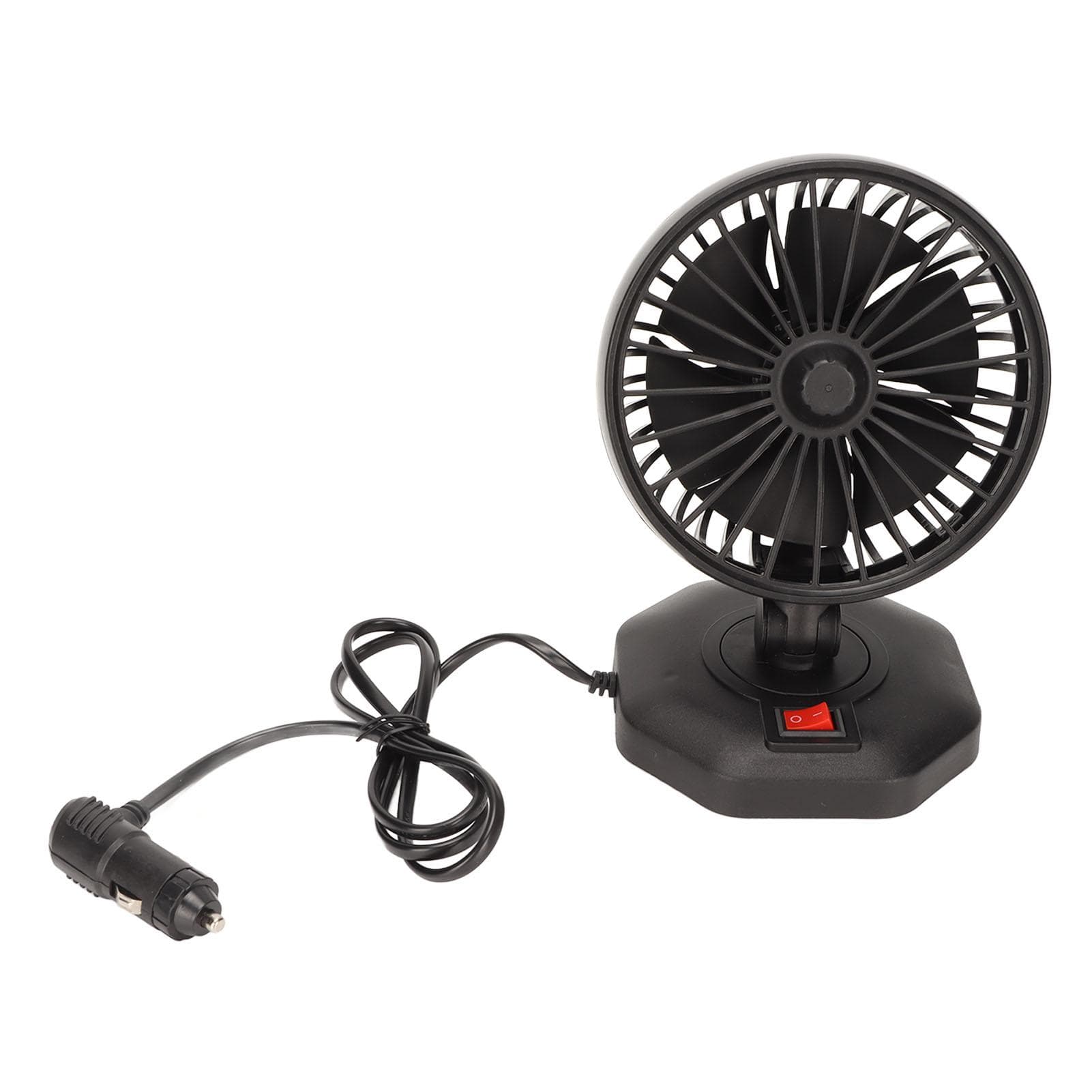 12V Car Cooling Fan with CigaretteLighter Plug 360 Degree Rotatable for Vehicle Truck Van SUV Boat