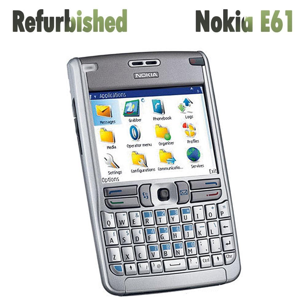Refurbished Nokia Original Nokia E61 3G Unlocked Mobile Phone With 1 SIM 1 battery 1 charger silver