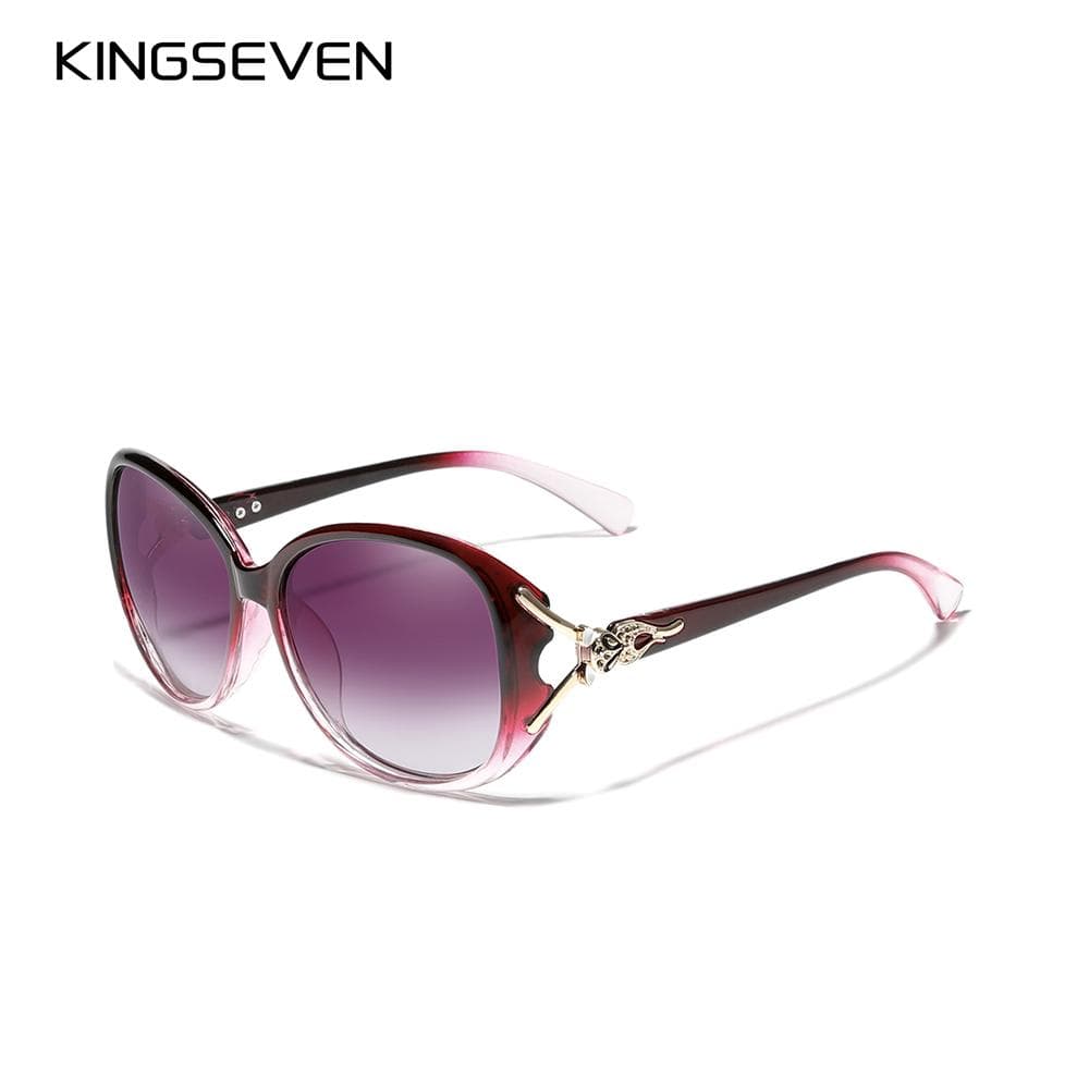 KINGSEVEN Polarized Retro Big frame luxury Eyewear Lady Brand Designer Sun glasses M brown