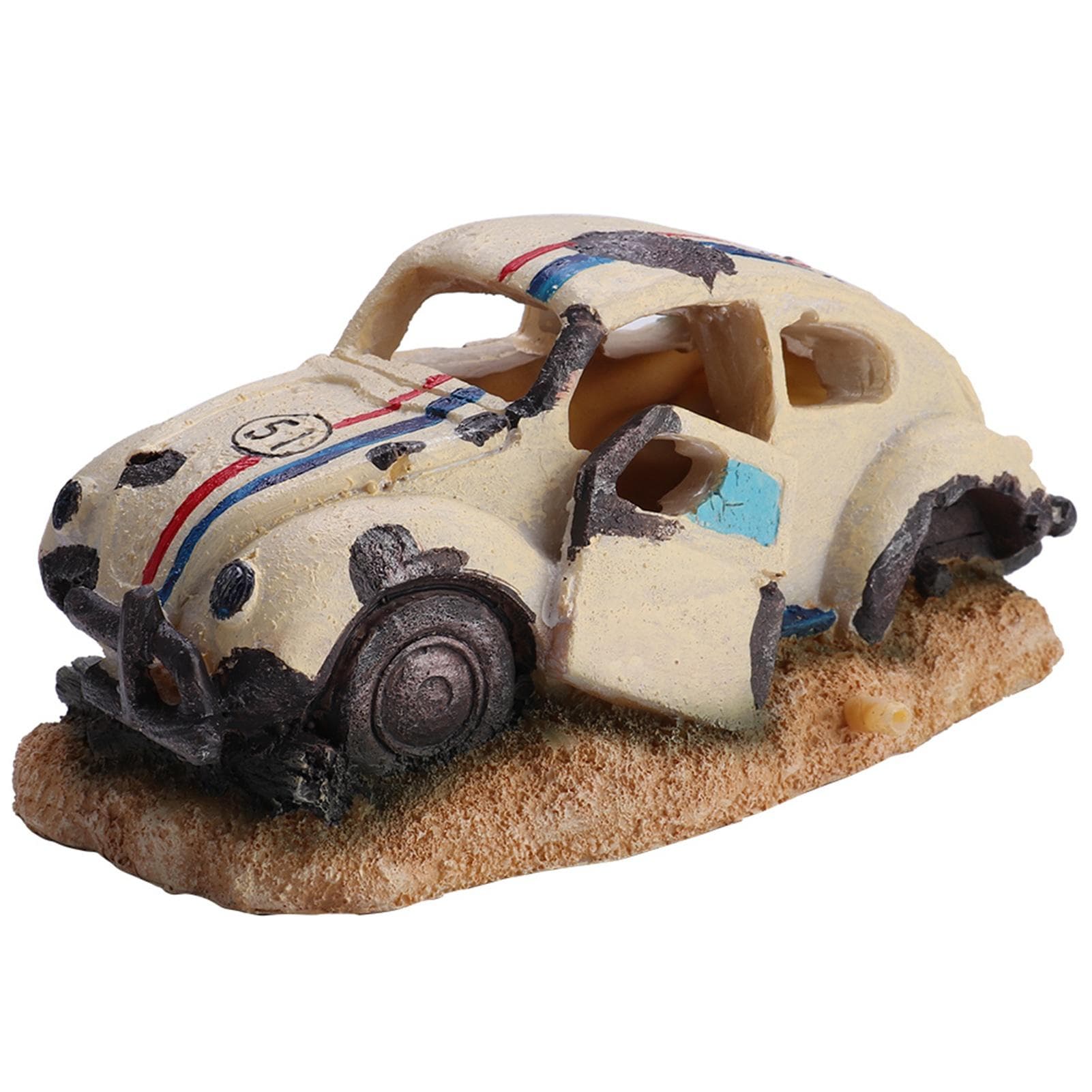 Simulation Resin Sedan Car Fish Tank Aquarium Ornaments Decor Accessory
