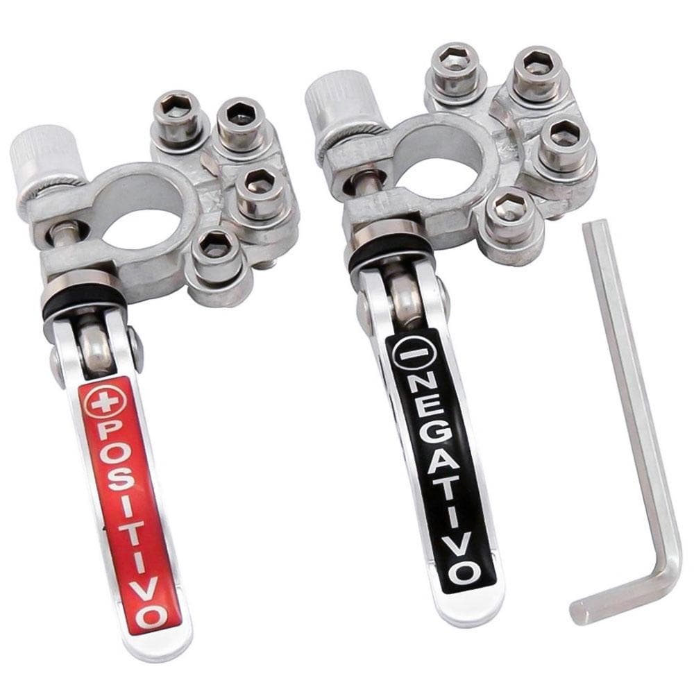 Car Battery Terminal Connectors Quick Release Disconnector Battery Cable Terminal Clamps Positive multicolour