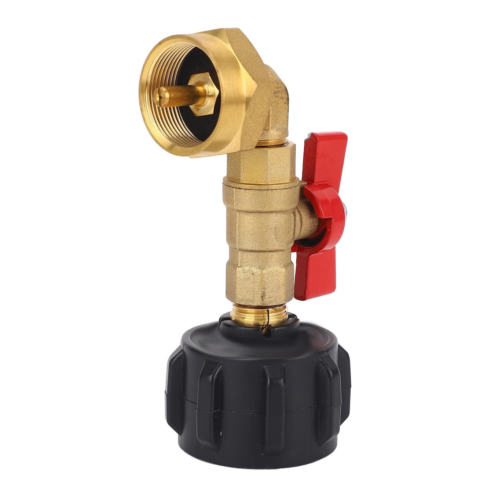 QCC1 Gas Tank Refill Adapter with On Off Control Valve Gas Tank Elbow Adapter Fill 1 Pound Bottle