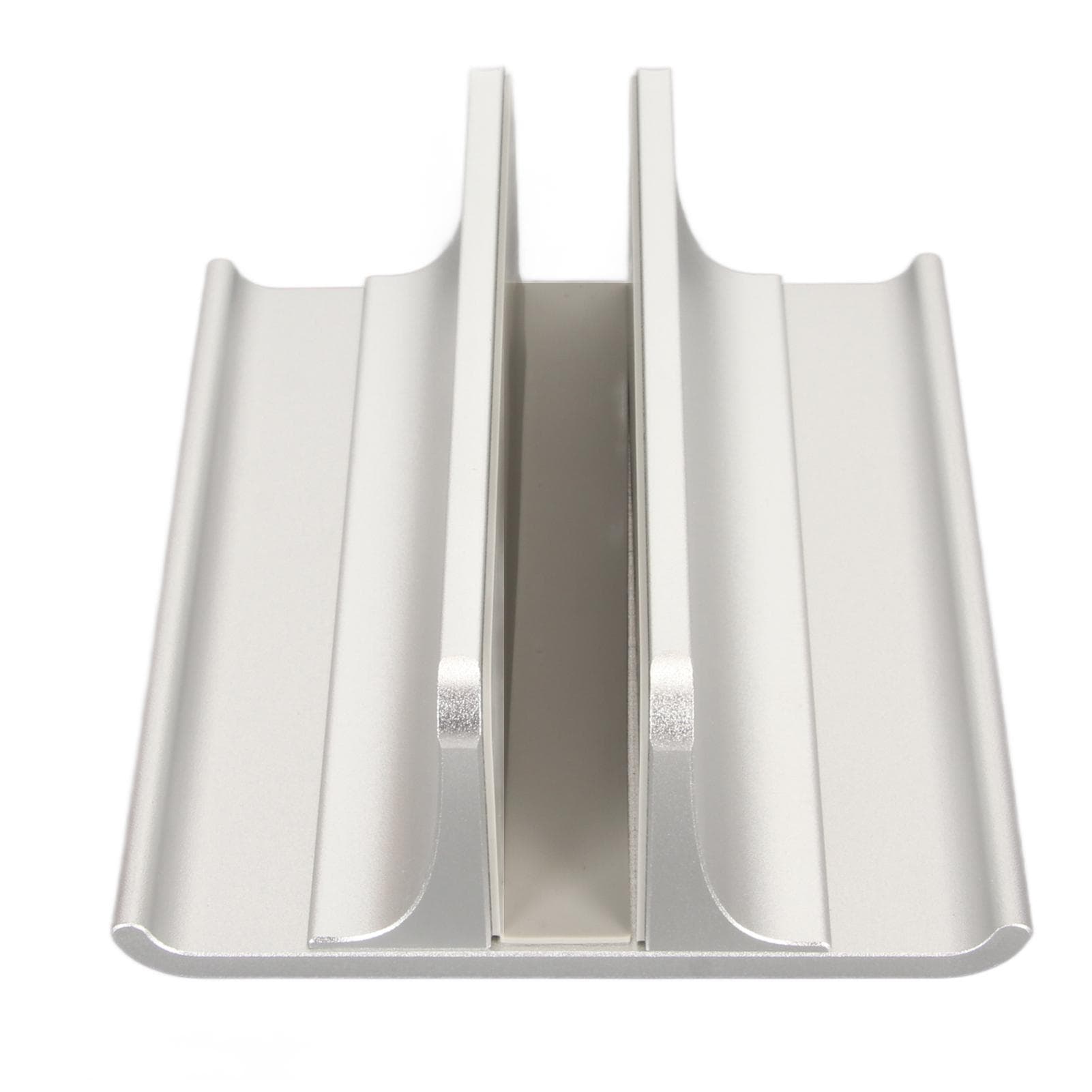 Vertical Laptop Stand 3 in 1 Aluminium Alloy Adjustable Size Space Saving Laptop Holder for Maximum silver