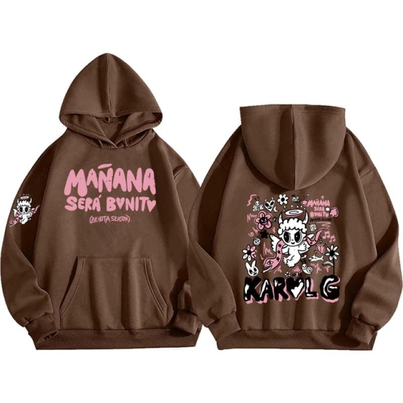 Hot Karol G Bichota Hoodie Man Woman Hiphop Streetwear Pullover Manana Sera Bonito Long Sleeve Sweatshirt Clothes Unisex M