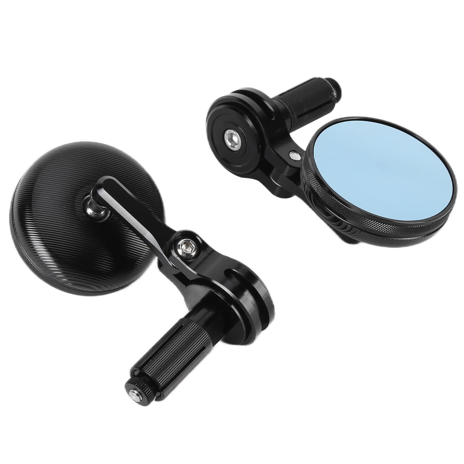 Pair Motorcycle Rearview Mirror Round Retro 22mm Screw Universal Fit for Street Bikes Chopper