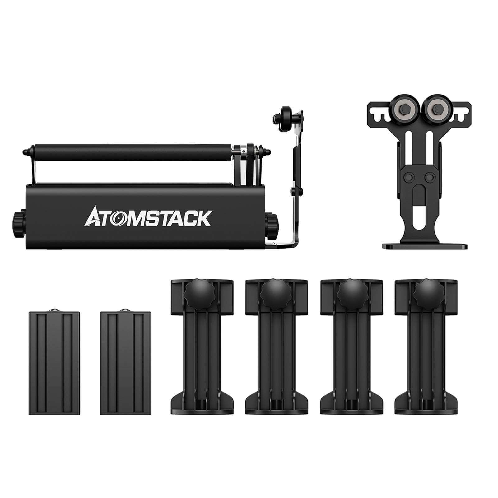 ATOMSTACK R3 PRO Roller for Cylindrical Irregular Objects with 360 degrees Rotating Engraving Axis 8 Angle black