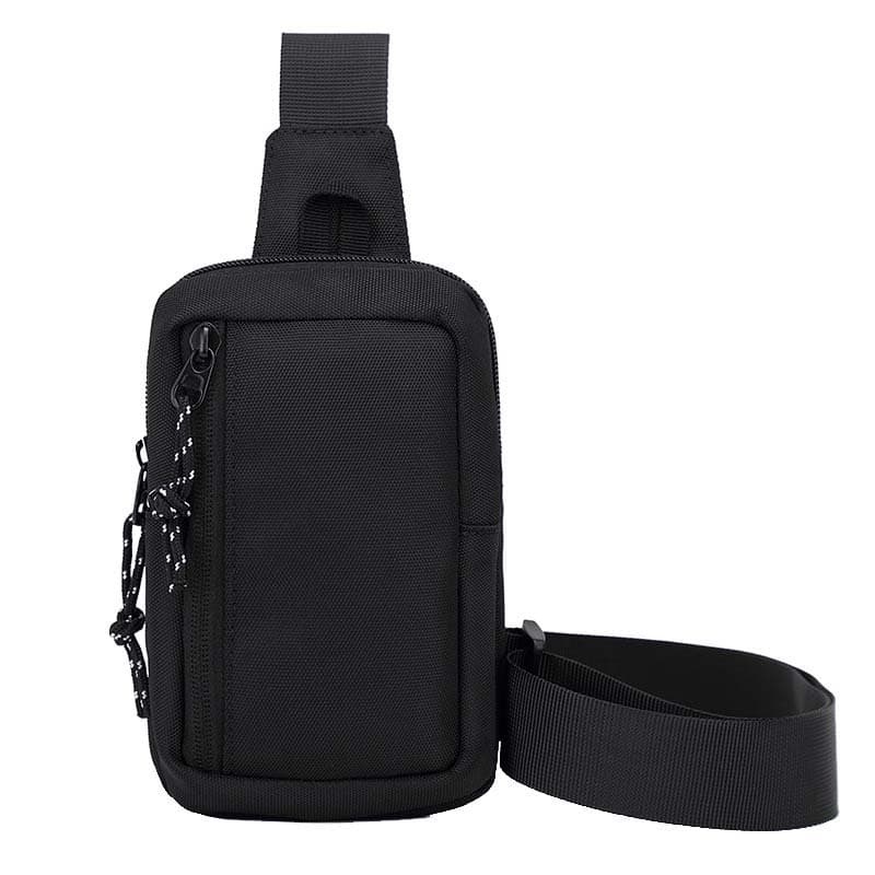Crossbody Bag Men's Trendy Brand Japanese Street Trend Sports Mini Chest Bag Ins Men's Diagonal Shoulder Bag Simple Cross Bag One Size black