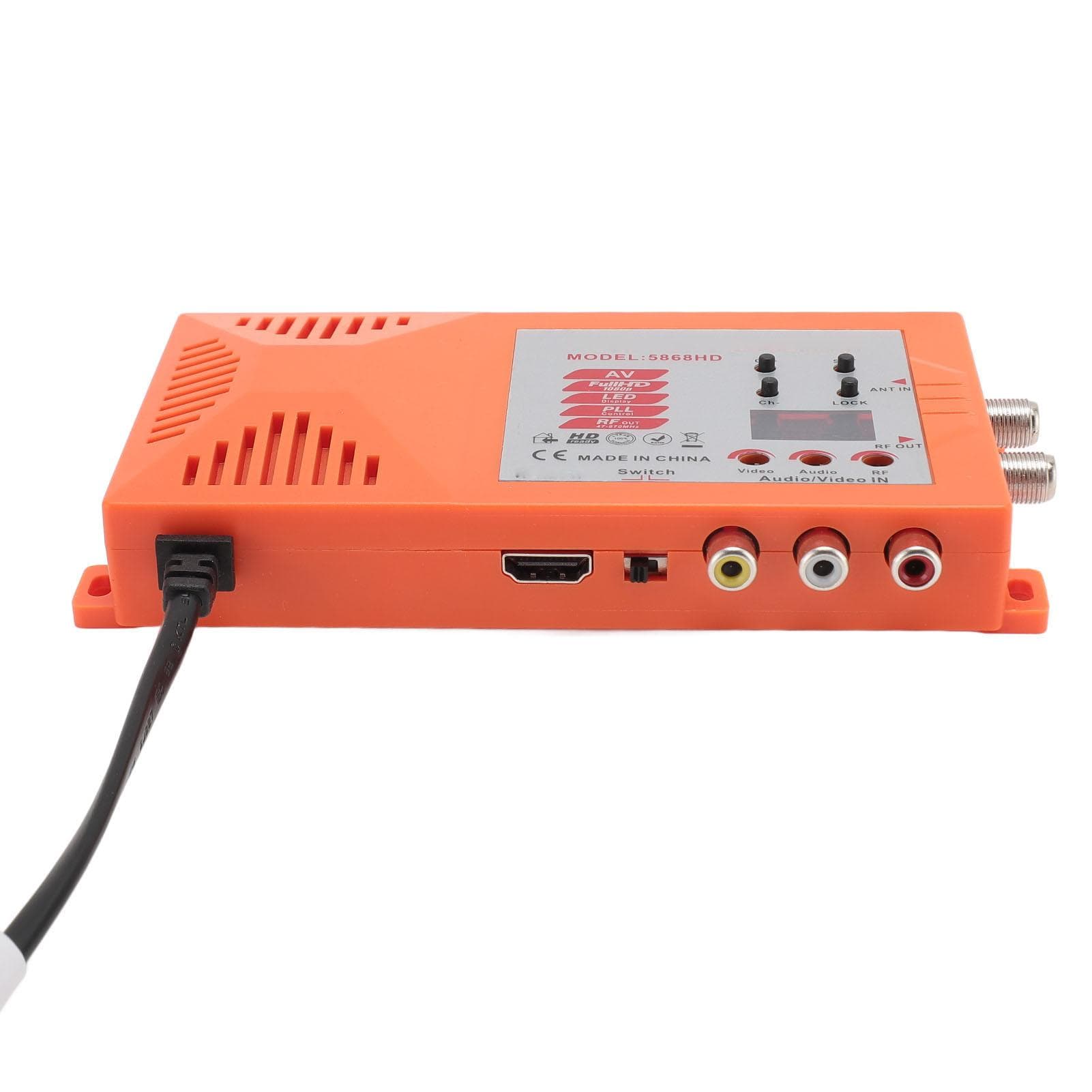 HD Multimedia Interface AV to RF Modulator PAL NTSC HD 1080P Coaxial RF Modulator with Antenna Port US Plug