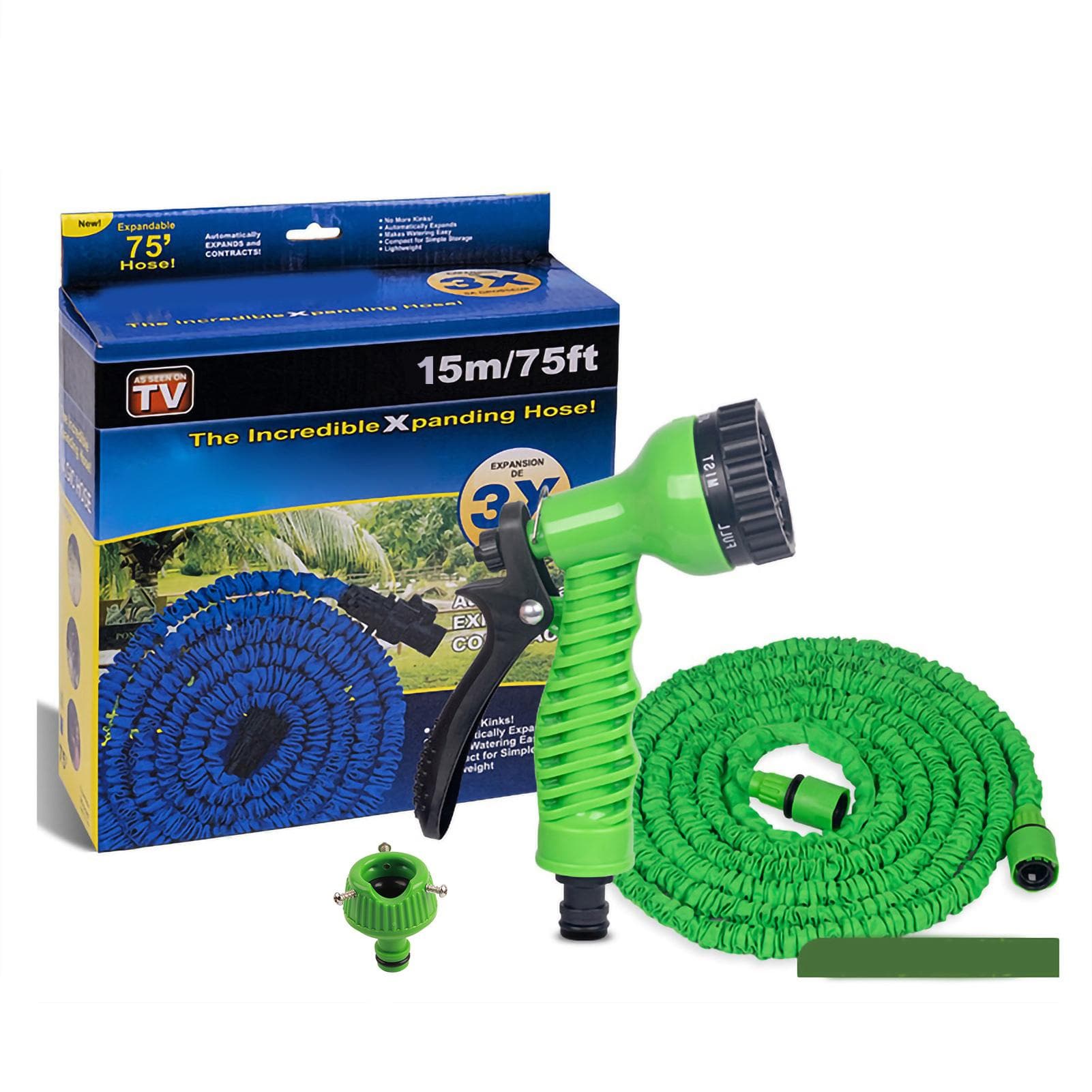Water Hose Nozzle Sprayer Plastic Car Wash Sprayer Automatic Telescopic Garden Irrigation Tool15m / 15m / 49.21ft