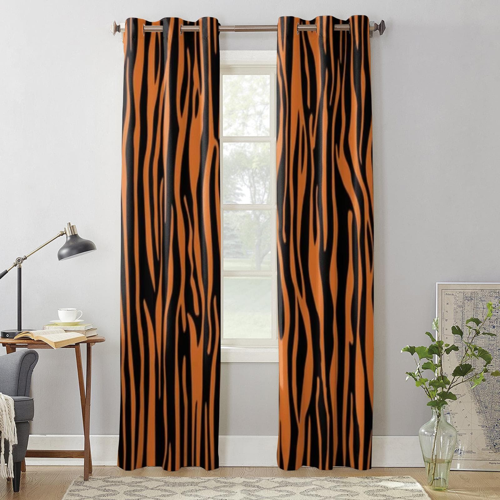 Colored Animal Skin Background Window Curtains For Living Room Kitchen Modern Curtains Home Decor Blinds Drapes 135W x 60H(cm) x1