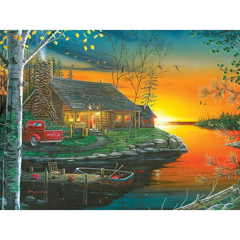 5D DIY Diamond Painting Sunset View Embroidery Mosaic Cross Stitch Rhinestone Decor 20X30CM