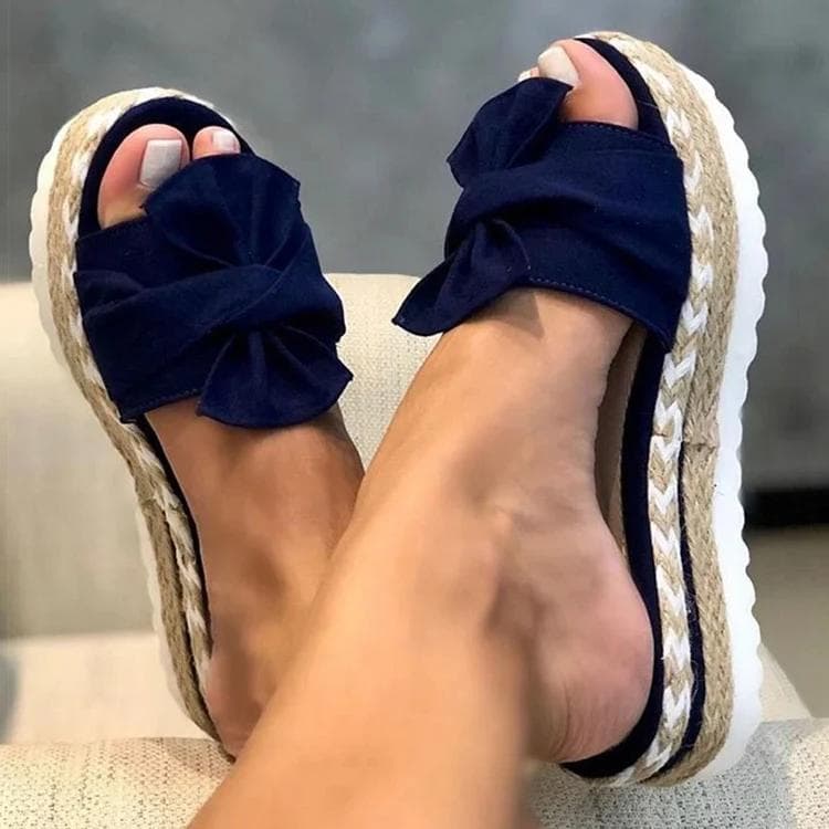 Women Heels Sandals with Wedges Shoes Woman Flower Platform Slippers Summer New Female Sandalias Mujer Elegant Summer Shoes 41