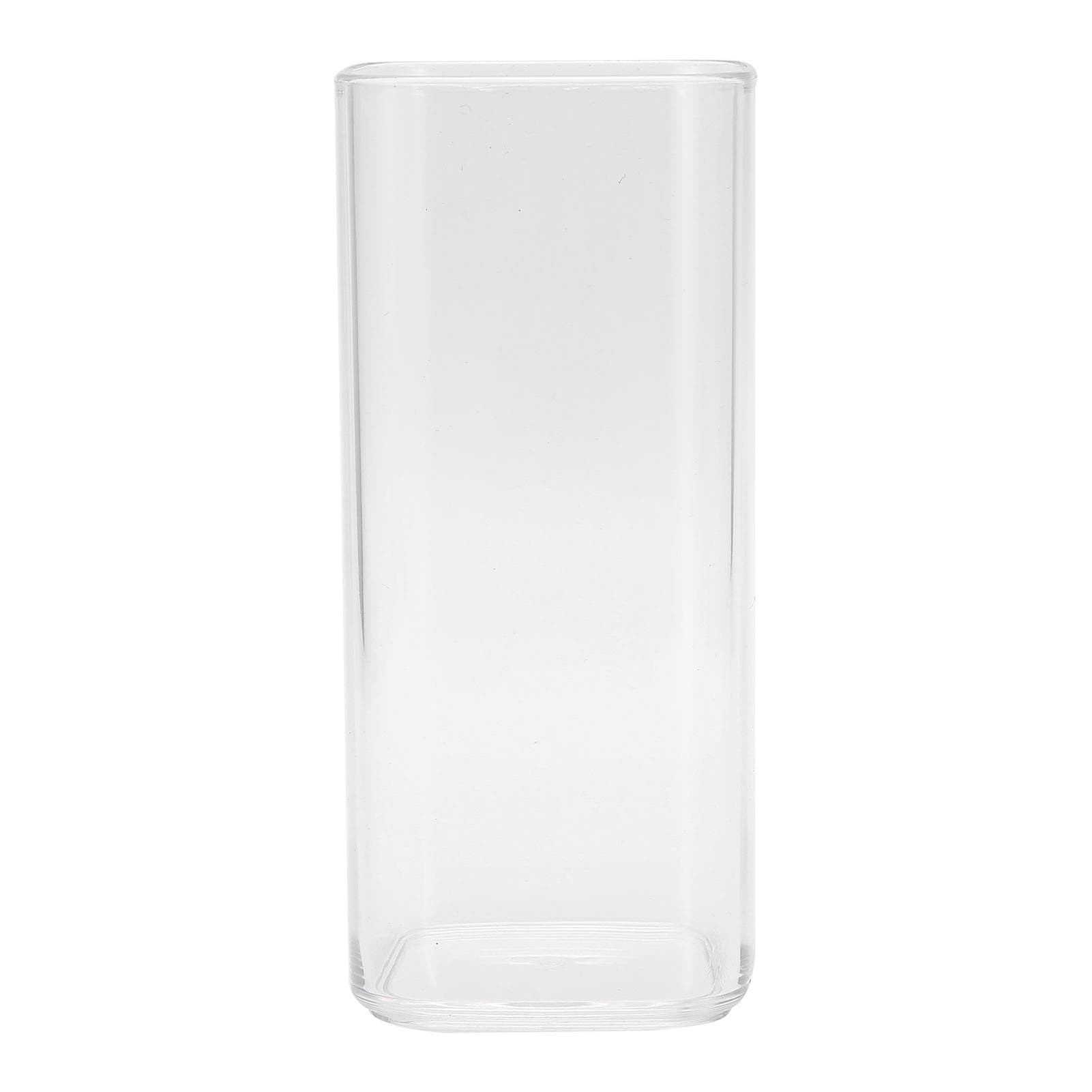 400ml Square Acrylic Cup Reusable Modern Tea Milk Juice Coffee Mug for Home Office UseTransparent transparent