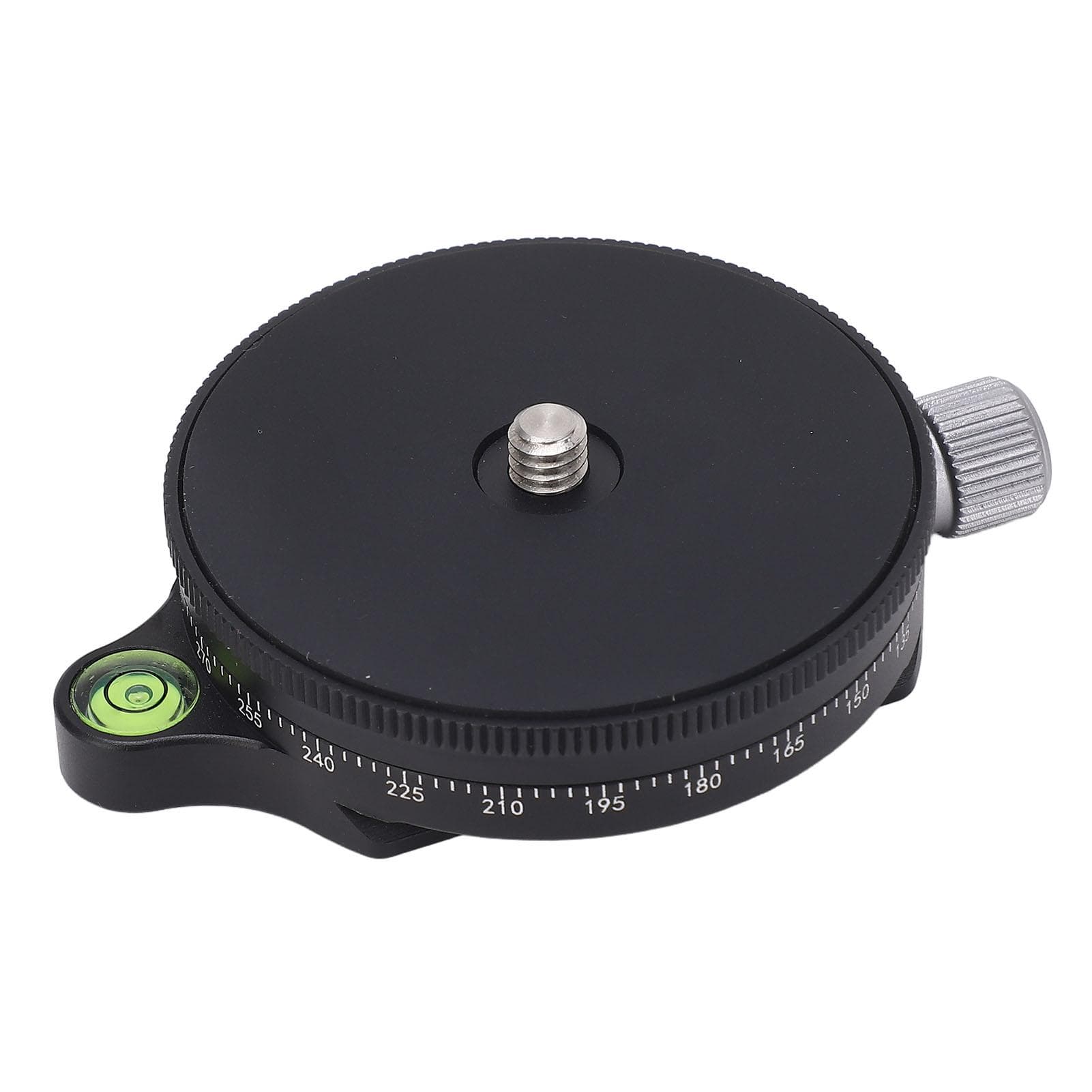 Camera Panoramic Panning Base with Level 60MM Aluminum Alloy CNC Oxidized 14in 38in Thread 360