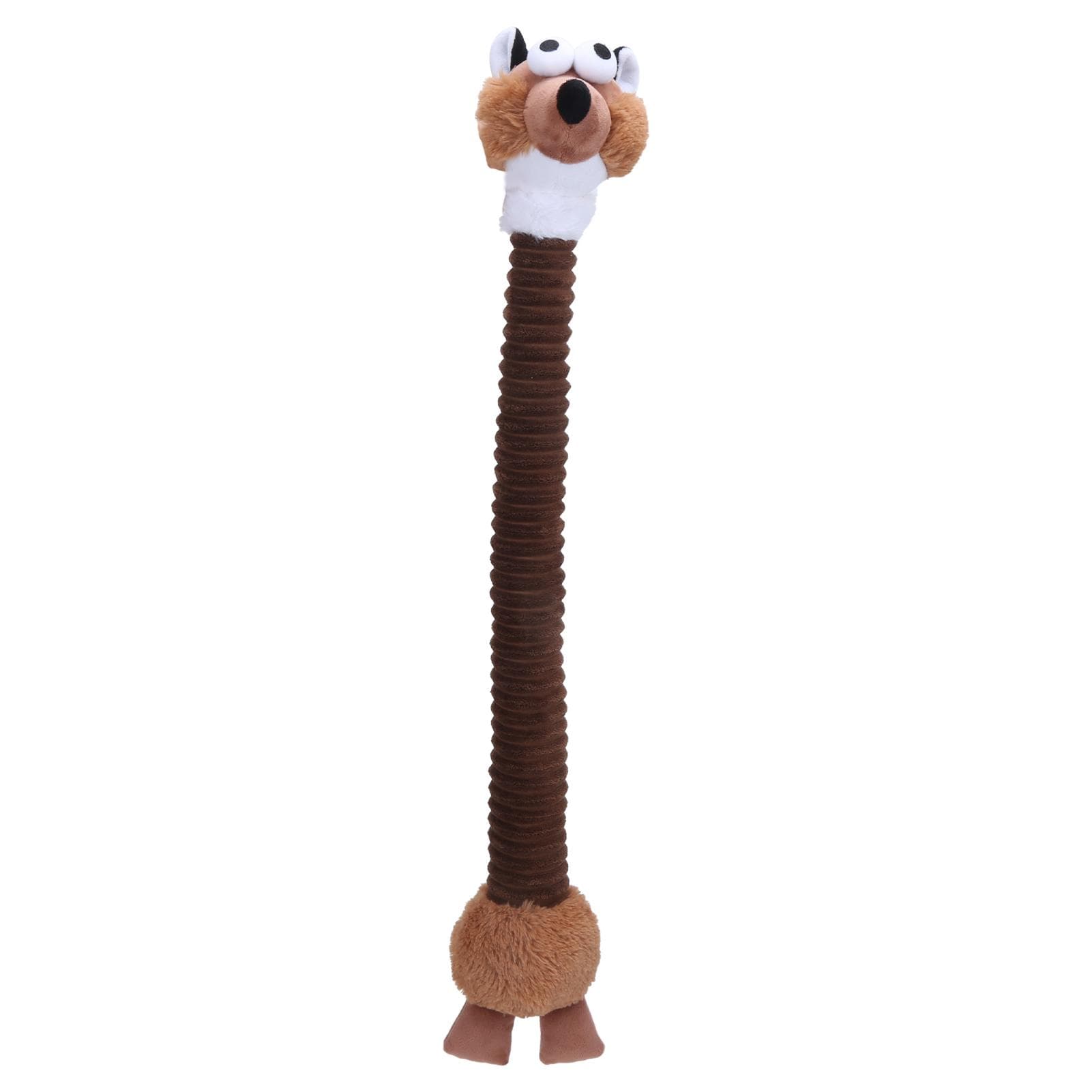 Brown Fox Corduroy Sounding Puppy Toy BiteResistant Teeth Cleaning Dog Toy for Small and