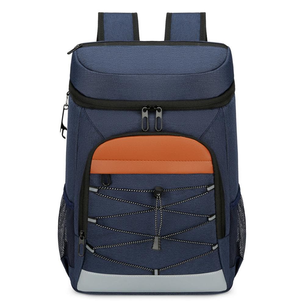 Camping Cooler Backpack With Lunch Compartment Insulated Water-resistant for Men/Woman Picnics blue