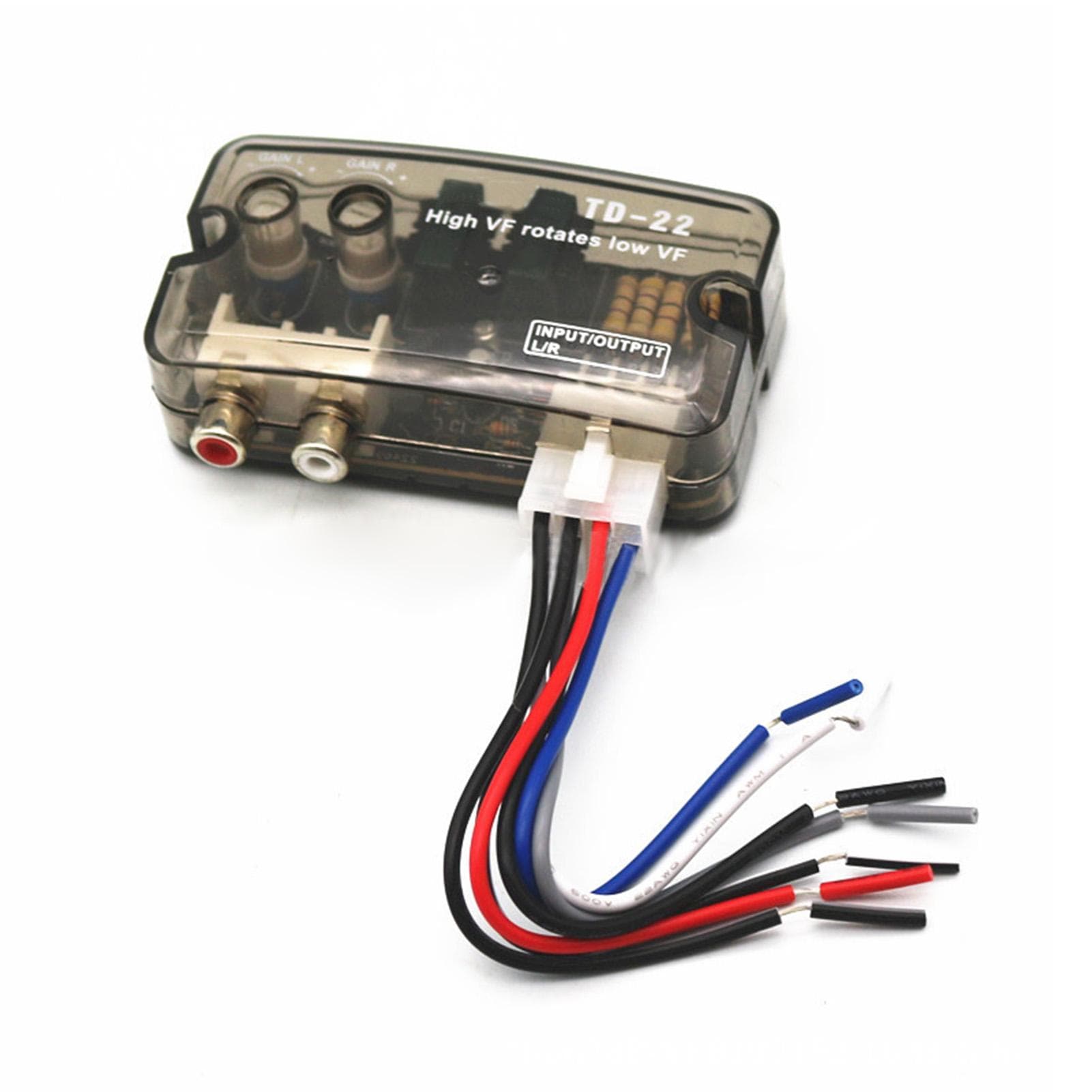 Car Audio Converter, With Delay Function Adjustable High to Low Frequency Converter Audio Amplifier transparent