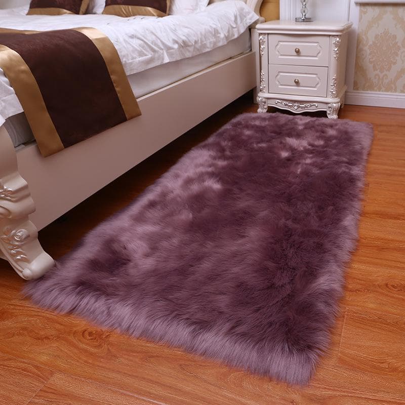 Nail Art Pads & Faux Wool Carpets: Thick Plush Sheepskin Decorative Floor Mats 65cm x 102cm
