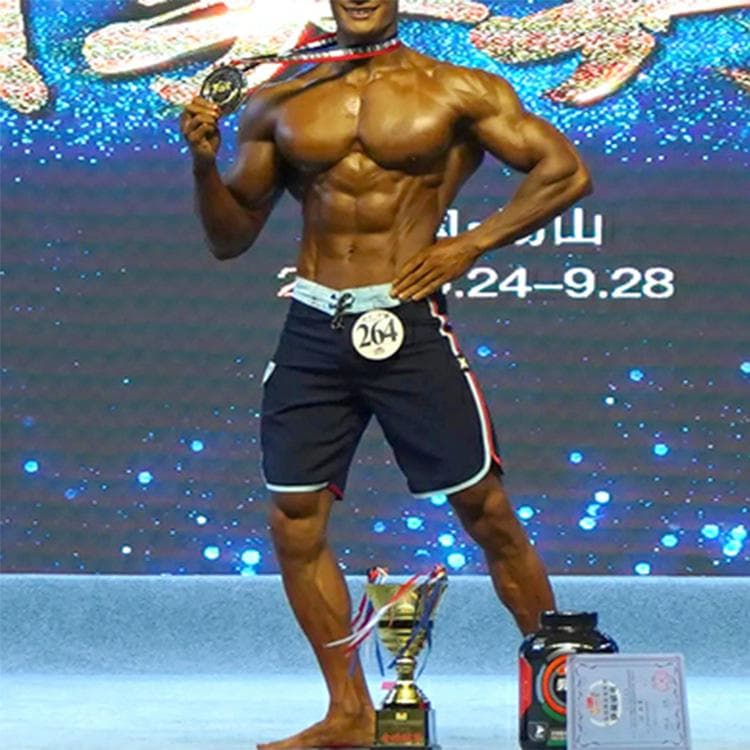 Olympia 2024 Men's Bodybuilding Quick-Dry Shorts for Fitness & Beach Surfing 32