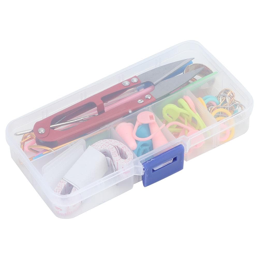 DIY Craft Knitting Stitches Needles Kit Crochet Hook Marker Tape Measure Sewing Accessory
