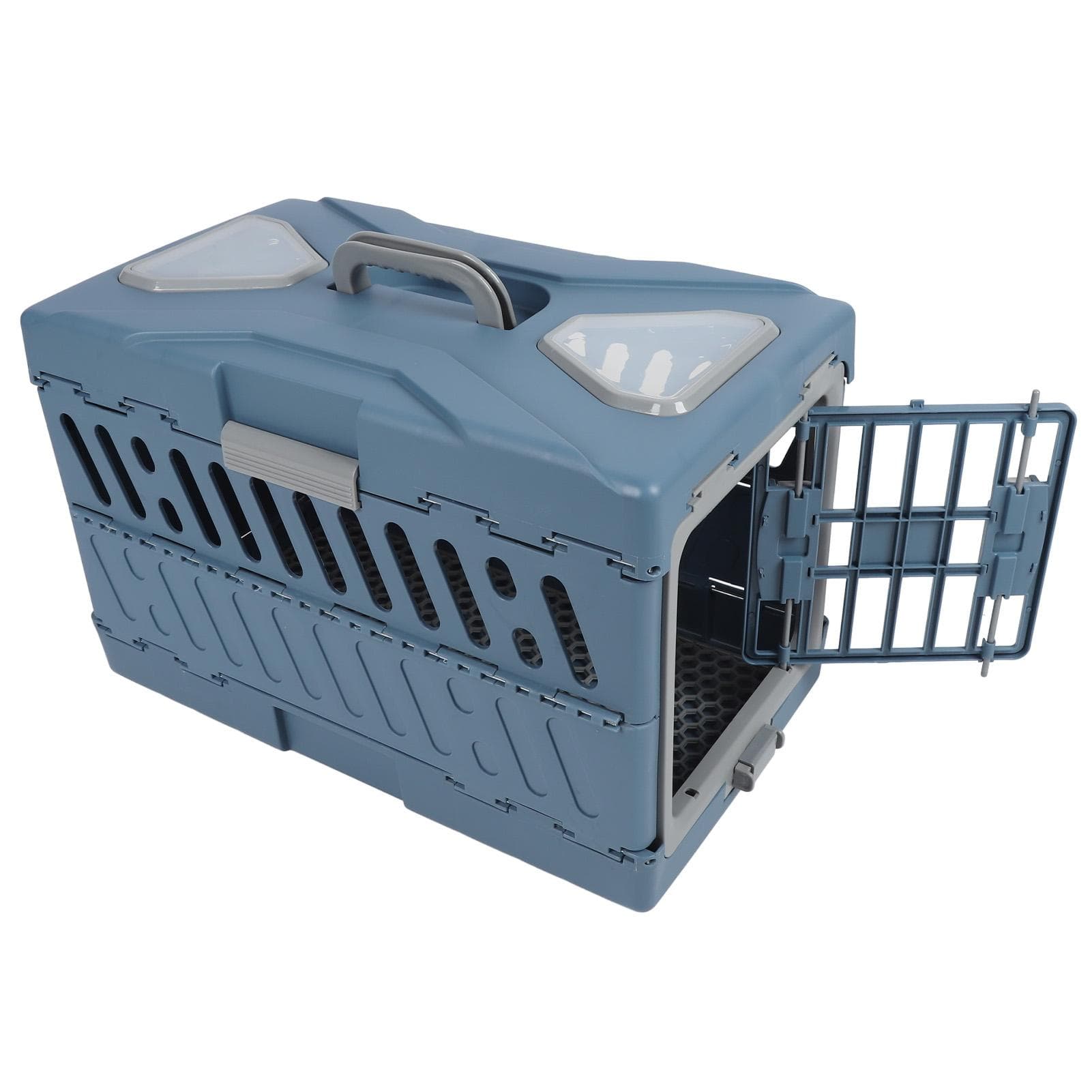Collapsible Cat Crate Large Capacity Breathable Foldable Dog Kennel Portable Easy Installation blue