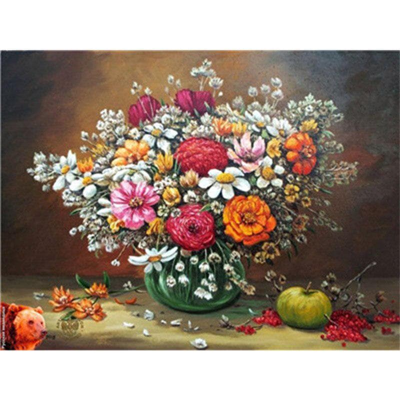Painting DIY Modern Oil Painting Hand Paint Canvas Picture Home Decoration Flower Wall Art 20X30CM