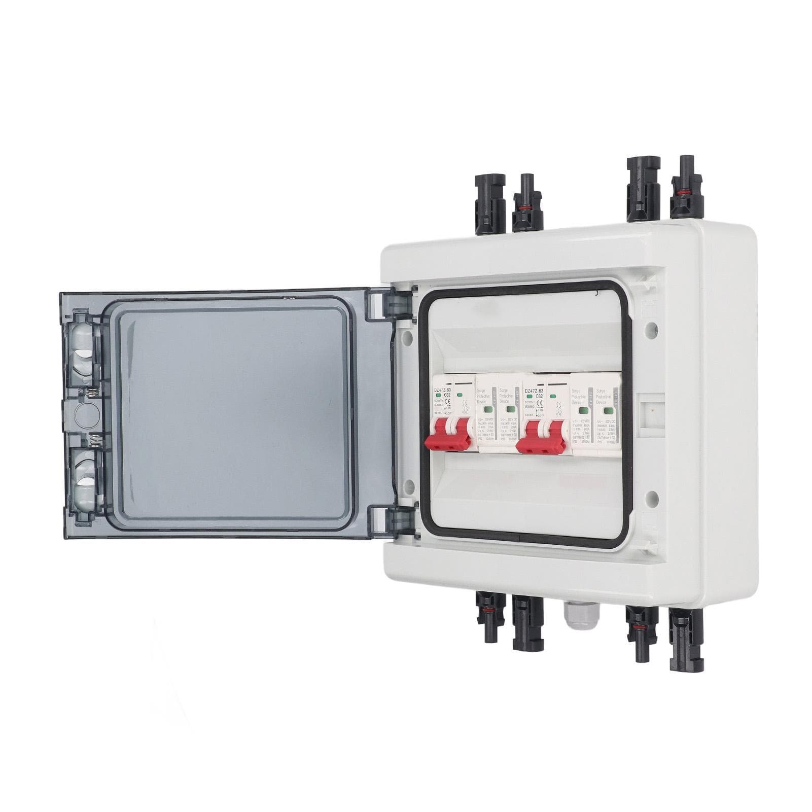 PV Circuit Breaker DC 500V 32A IP65 Isolation Switch 2 in 2 Out with Box for Protection