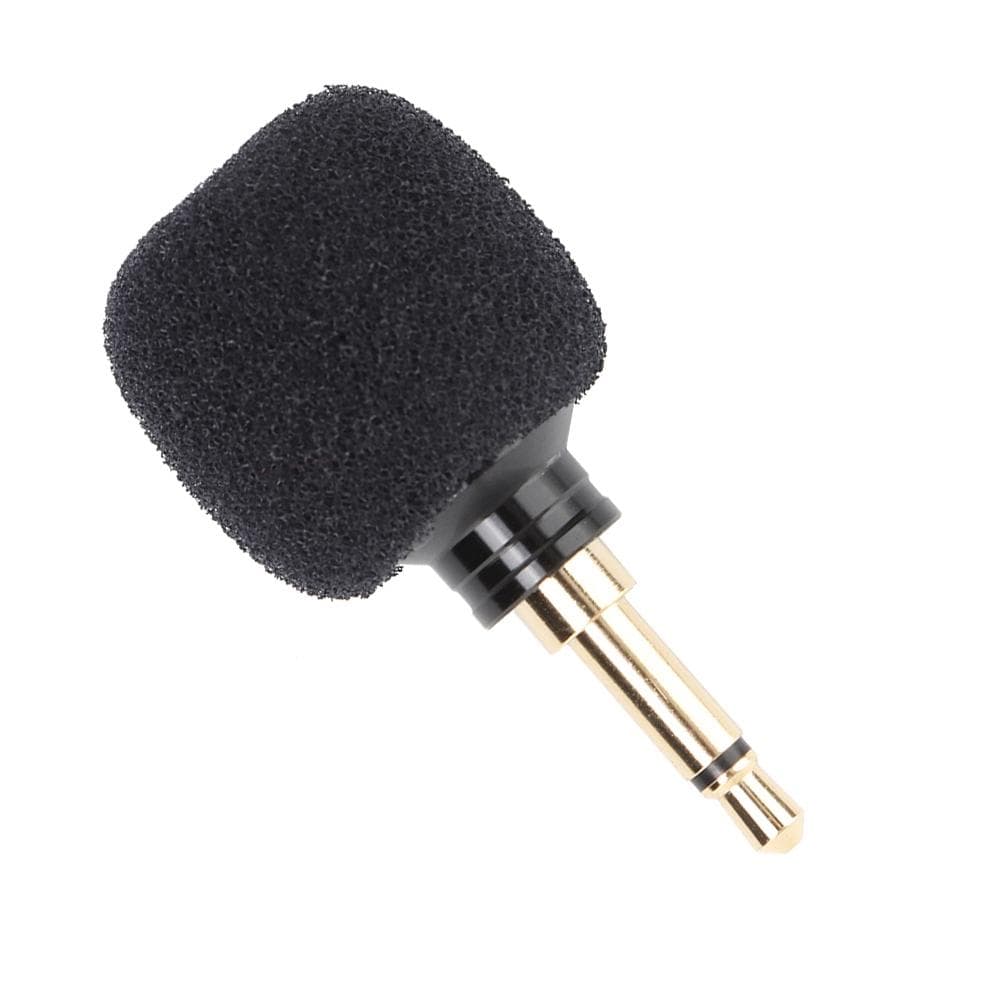 3.5mm Black Portable Mini Wireless Microphone for Mobile Phone Recording (Monoaural Plug)