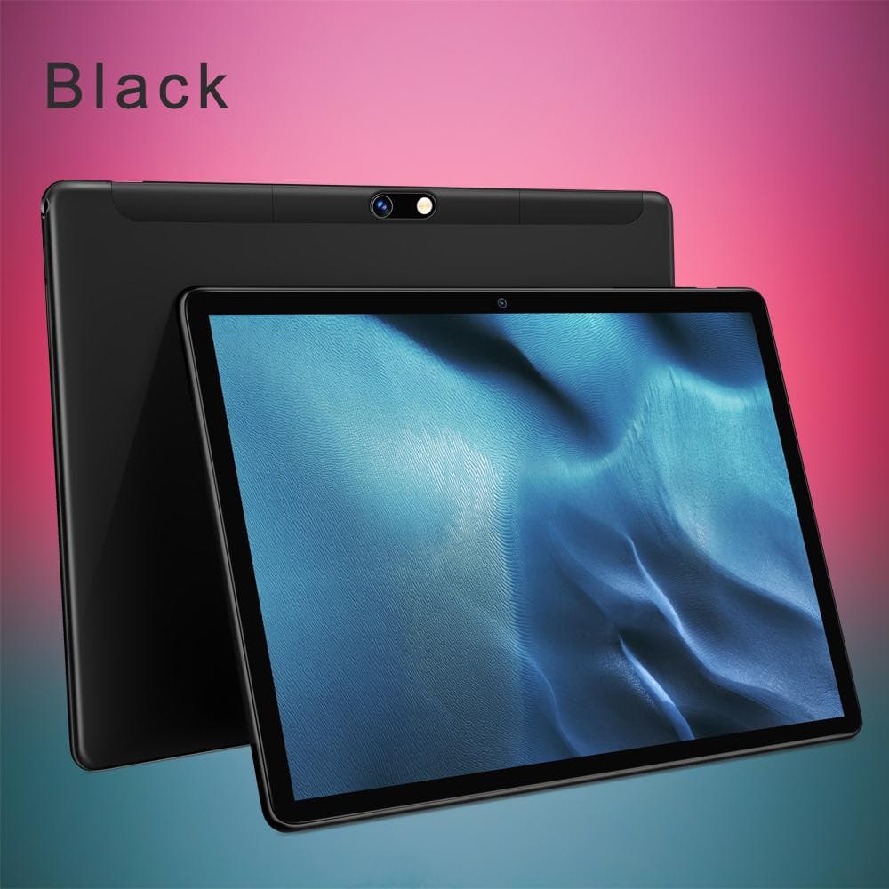 BDF 10.1 Inch 4GB+64GB Tablet Android13 Phone Call SIM Card 3G Octa Core FM Wi-Fi Bluetooth IPS Display Tab add accessories black
