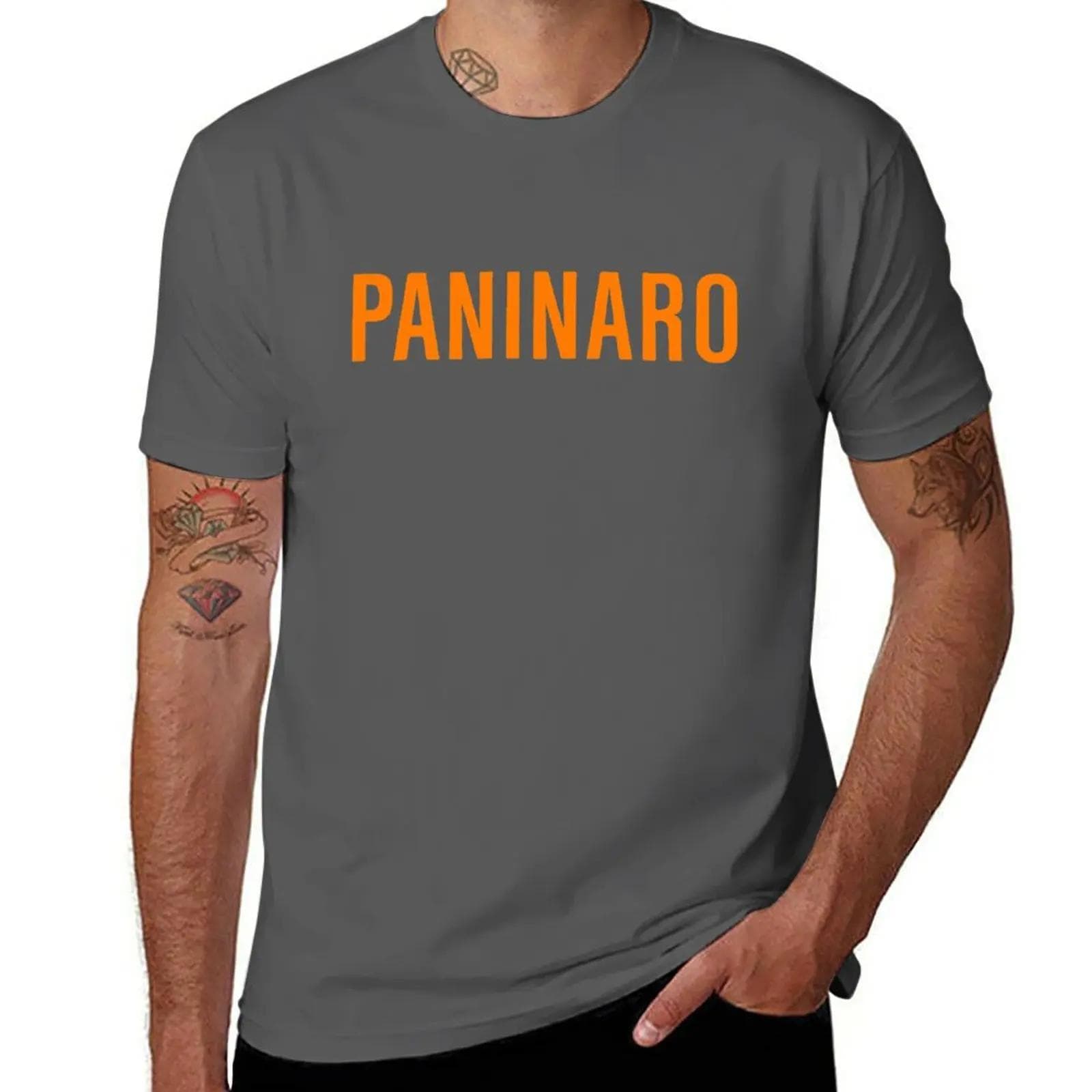 Paninaro (orange) T-Shirt tees sublime blacks Men's t-shirt L dark gray