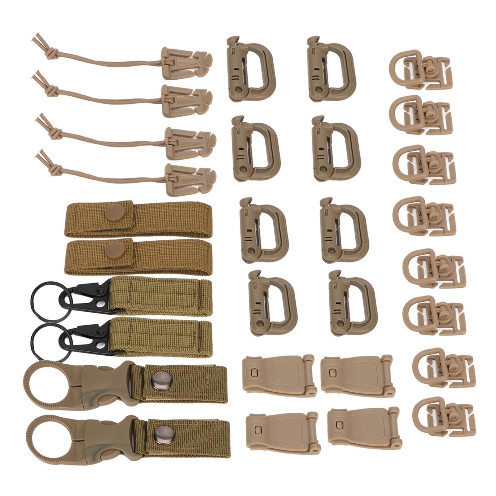 30 Pcs Molle Attachments D Buckle Backpack Buckle Nylon Ribbon Backpack Accessories for Picnics