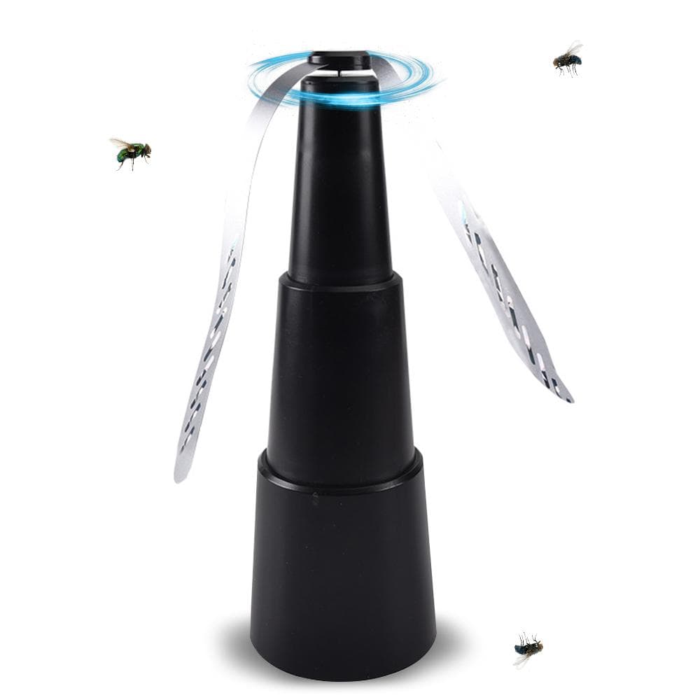 Fly Repellent Fan for Outside or Inside Type-C Rechargeable Telescopic Food Spinning Fly Repellent 1pc black