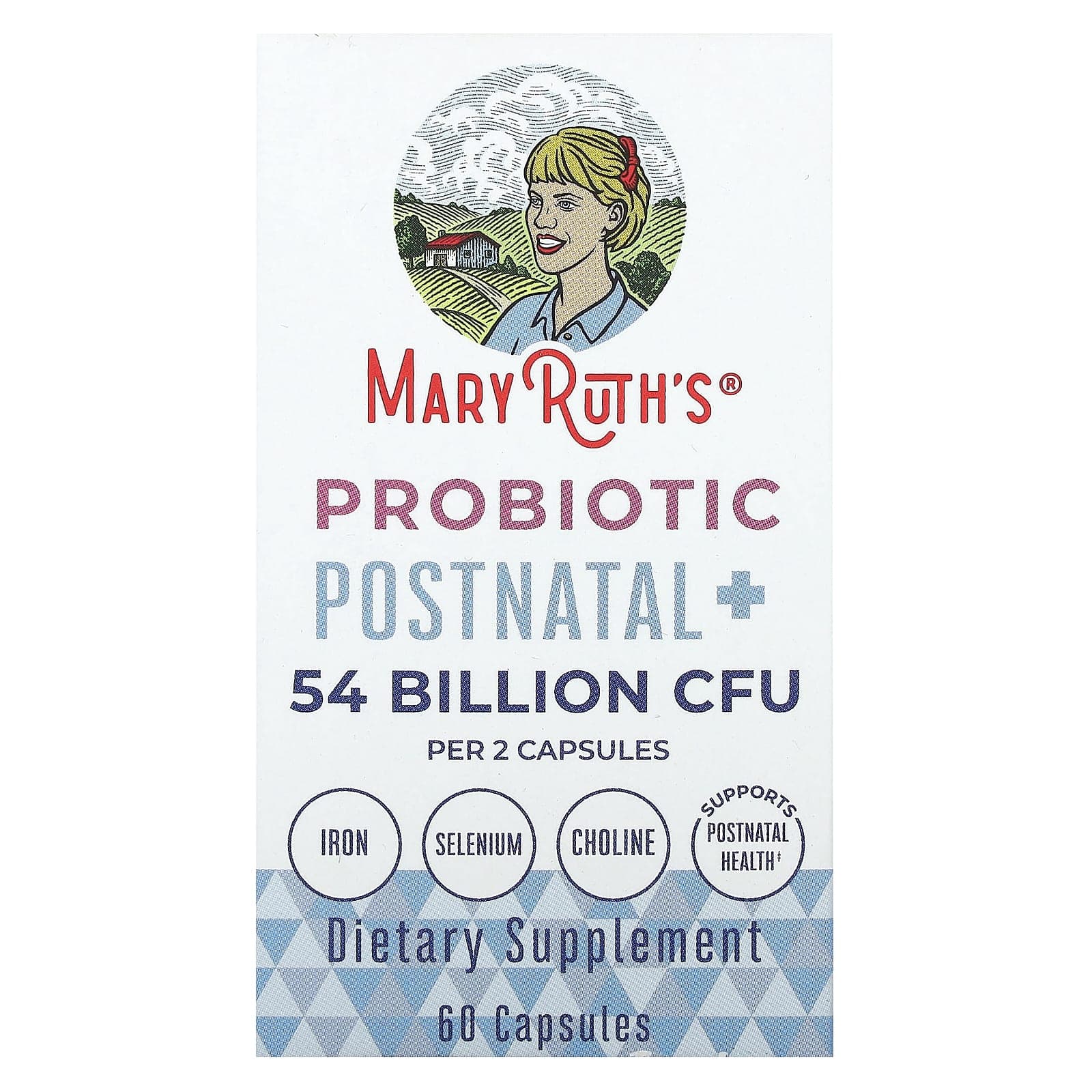 MaryRuth's, Postpartum Probiotic, 54 Billion CFU, 60 Capsules (27 Billion CFU per Capsule)