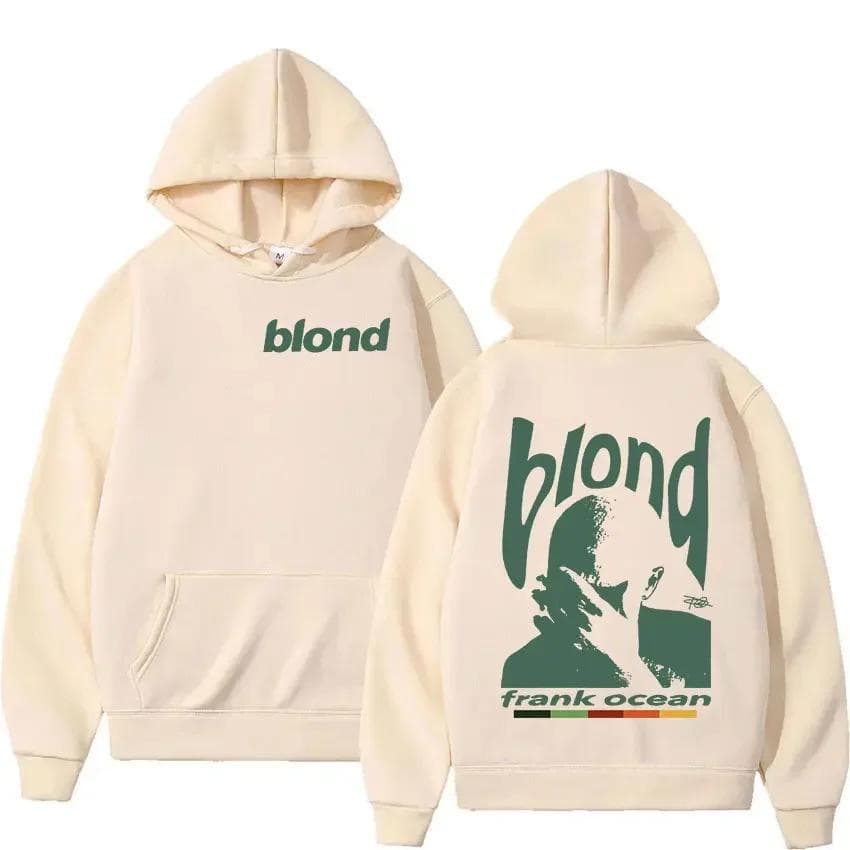 Rapper Frank Ocean Graphic Hoodie Hip Hop Blond Pullover Clothing Sweatshirt Unisex Blonde Fashion Fleece Oversized Hooded M khaki
