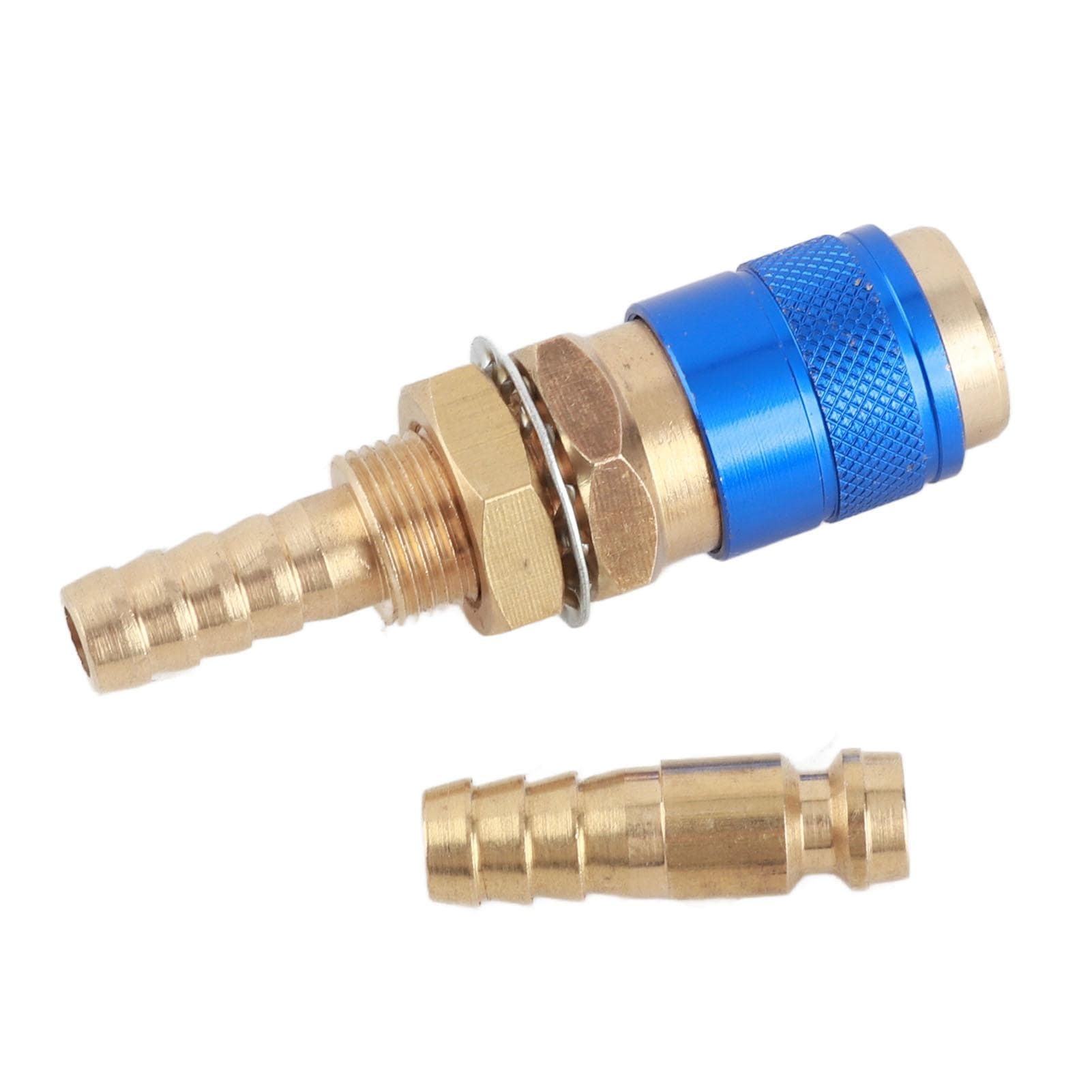 8mm Torch Hose Adapter Brass Connector Quick Coupler Fitting Kit for MIG TIG Welding GunBlue