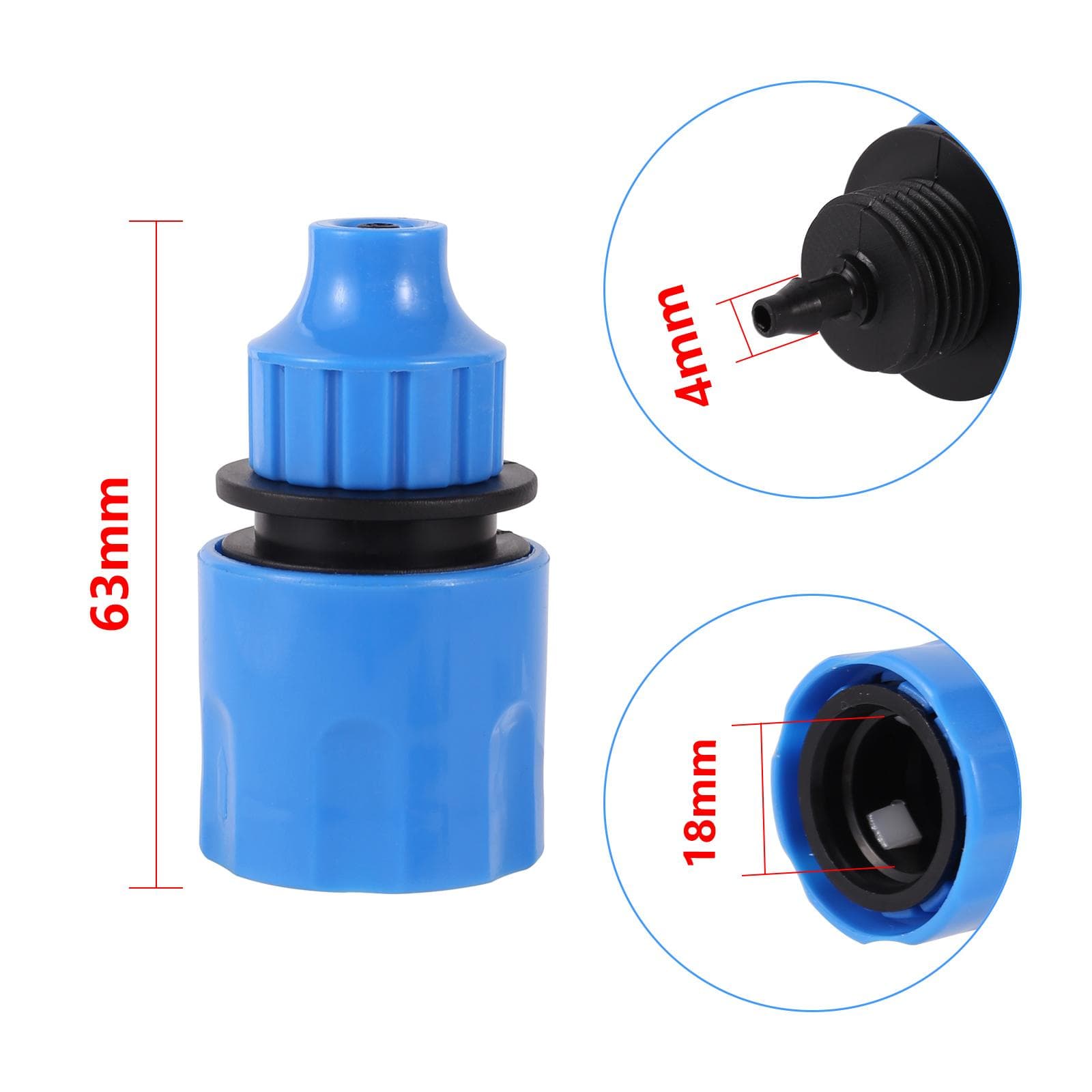 4/7mm 8/11mm Hose Quick Connector Garden Irrigation Lawn Watering Water Supply Fast Connect Joint Car Washing Cleaning Coupler