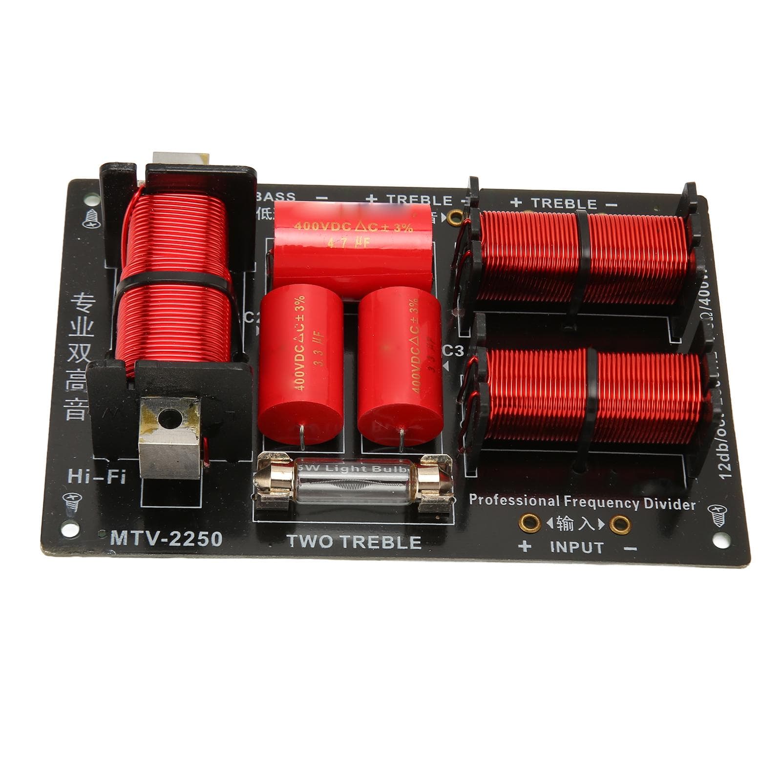 400W 3 Way Frequency Divider Stable Signal Transmission Hi Fi Speaker Frequency Divider Module for