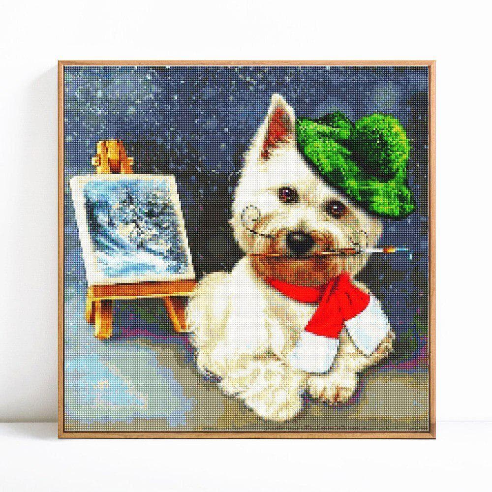 5D DIY Diamond Painting Animal Dog Full Round Embroidery Sale Diamond Mosaic Rhinestone Picture 30x30