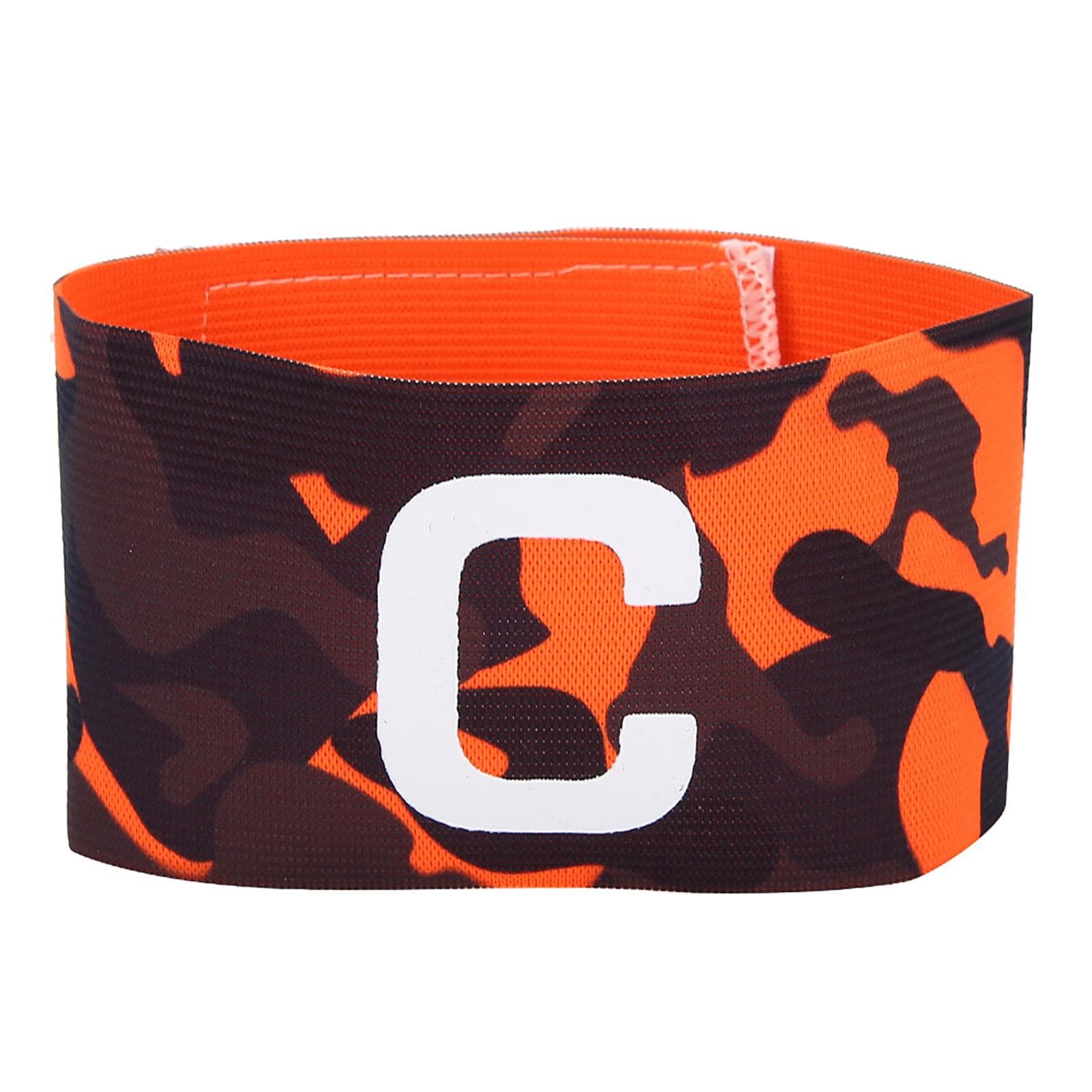 Durable Nylon Outdoor Team Sports Groups Soccer Armbands Adjustable Player Bands Orange orange