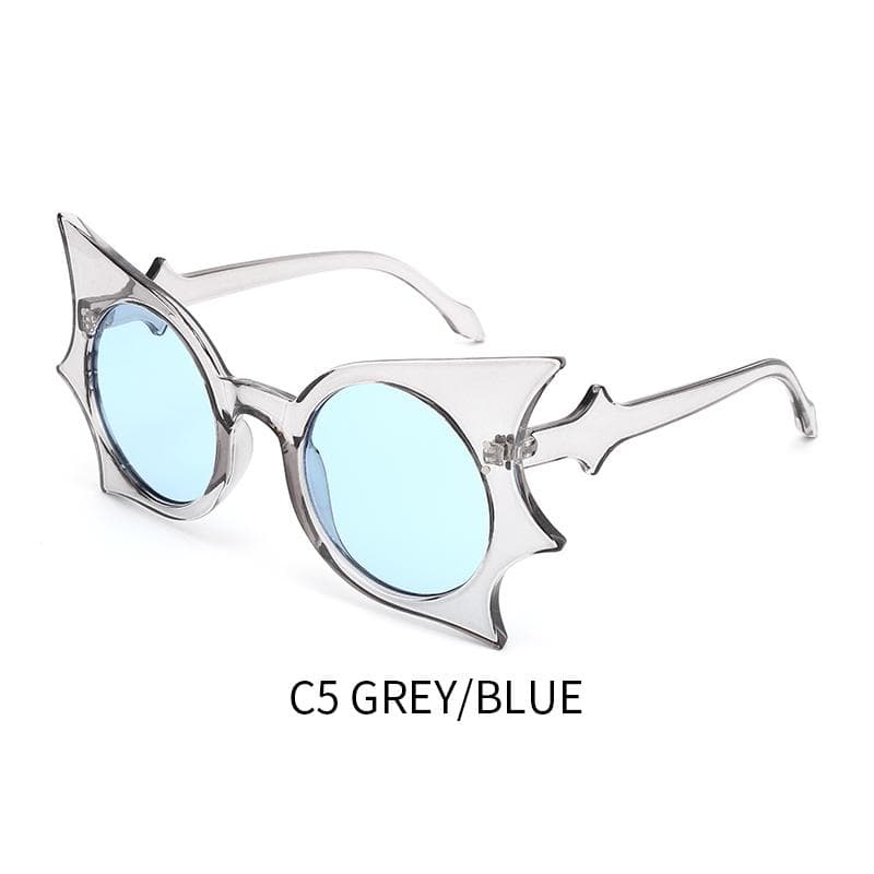1pc Bat Hip Hop Funny Sunglasses Butterfly Design Concave Lens Personalized Versatile Eyewear for Men Women
