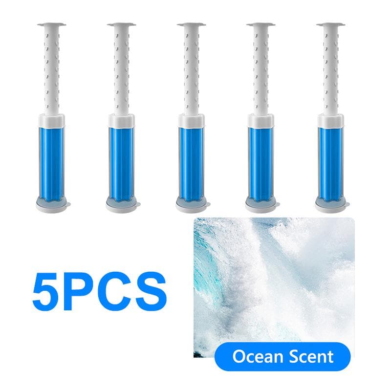 5pcs/Set Flower Aromatic Toilet Cleaner Gel Deodorant Air Freshener Needle Detergent Bathroom Closestool Deodorant WC Cleaning