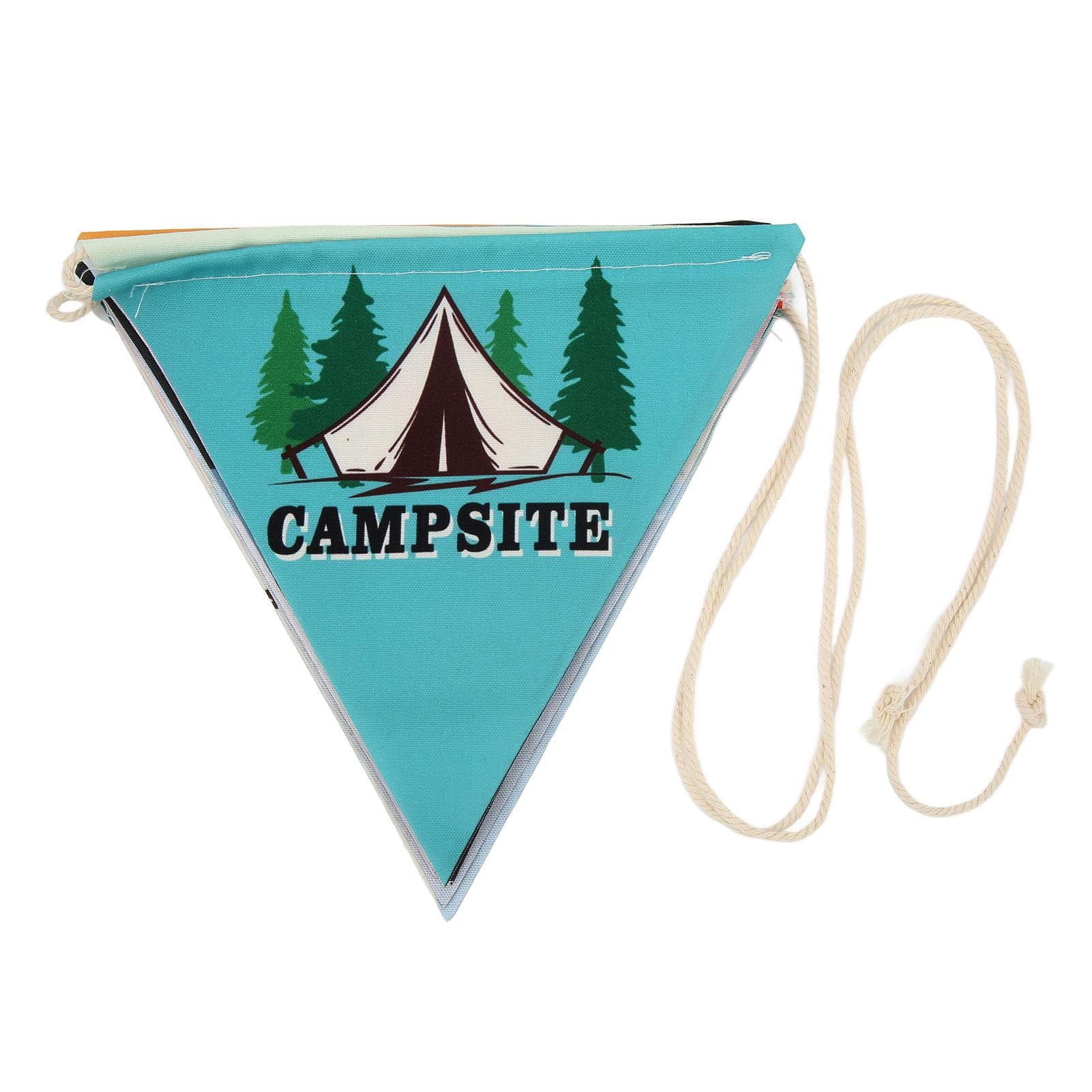 Camping String Flag 3 Meter Bunting 10pcs Pennant Colorful Banner Decoration for Outdoor