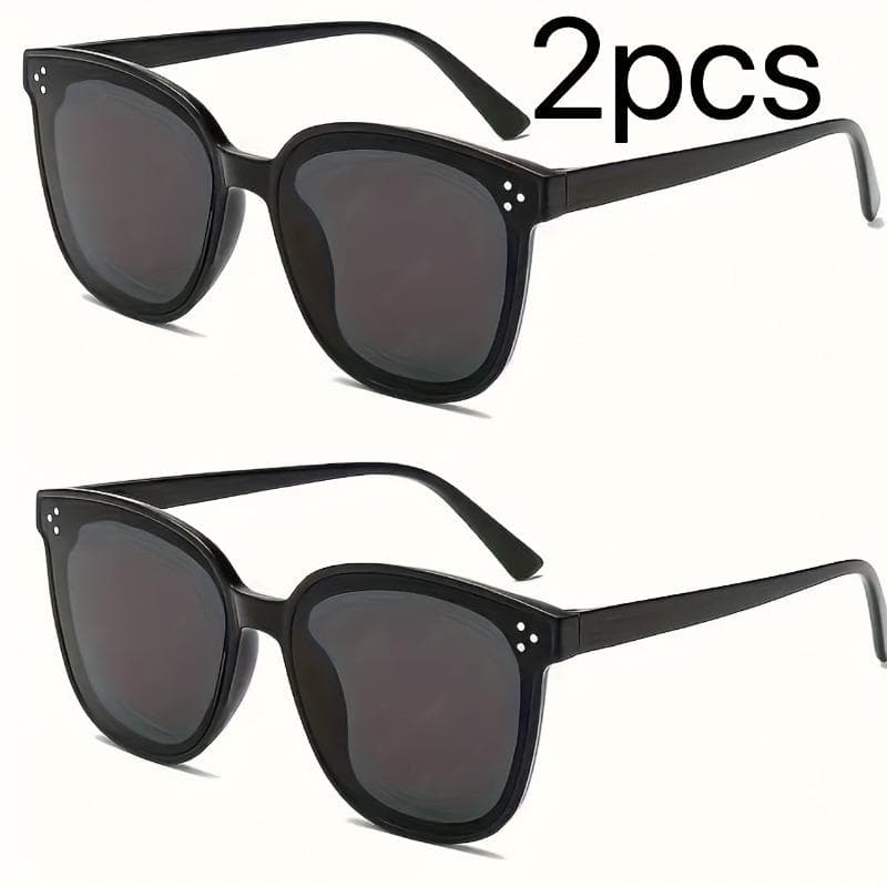 1/2/3 Pieces Large Square Fashion Glasses for Men Women Anti Glare UV Protection Driving Beach Travel