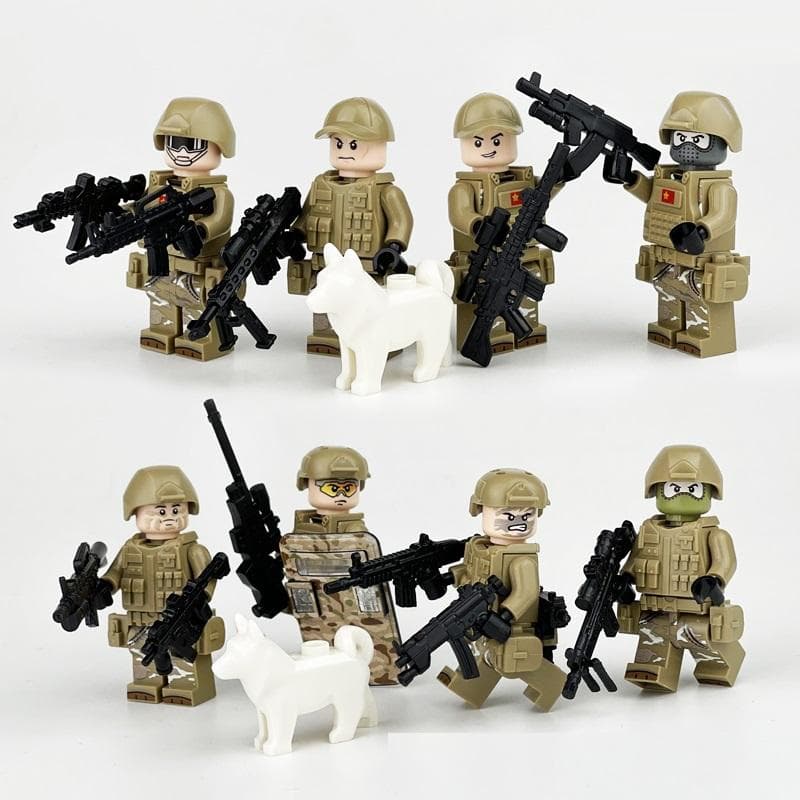 Military Specia Force Soldiers SWAT Gun Weapon Building Blocks Kit Bricks Sets Classic Arms Model Kids Toys